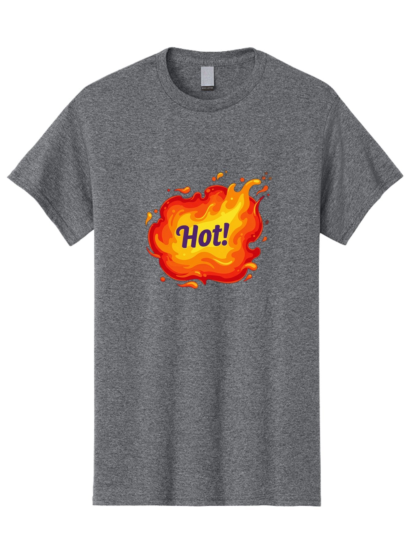 Hot-8 Men'S Graphic Tee, 100% Cotton, Comfortable Casual Summer Wear, Machine Washable, Hot!, Fiery Splatter, Vibrant Colors, Energetic Design, Attention-Grabbing Graphic, Bold Typography, Flames, Splashes, Dynamic Illustration Baa807 7