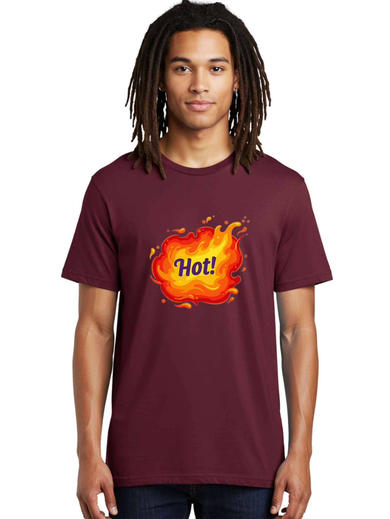 Hot-8 Men'S Graphic Tee, 100% Cotton, Comfortable Casual Summer Wear, Machine Washable, Hot!, Fiery Splatter, Vibrant Colors, Energetic Design, Attention-Grabbing Graphic, Bold Typography, Flames, Splashes, Dynamic Illustration Baa807 18