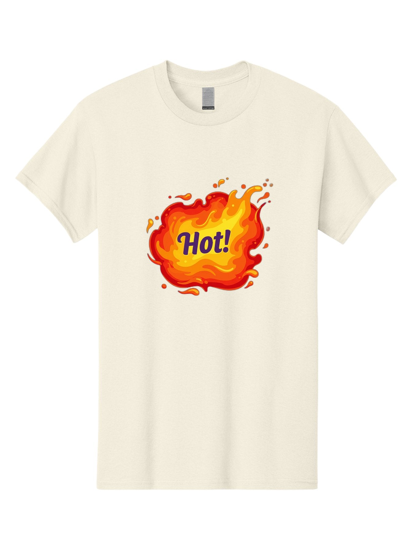 Hot-8 Men'S Graphic Tee, 100% Cotton, Comfortable Casual Summer Wear, Machine Washable, Hot!, Fiery Splatter, Vibrant Colors, Energetic Design, Attention-Grabbing Graphic, Bold Typography, Flames, Splashes, Dynamic Illustration Baa807 10