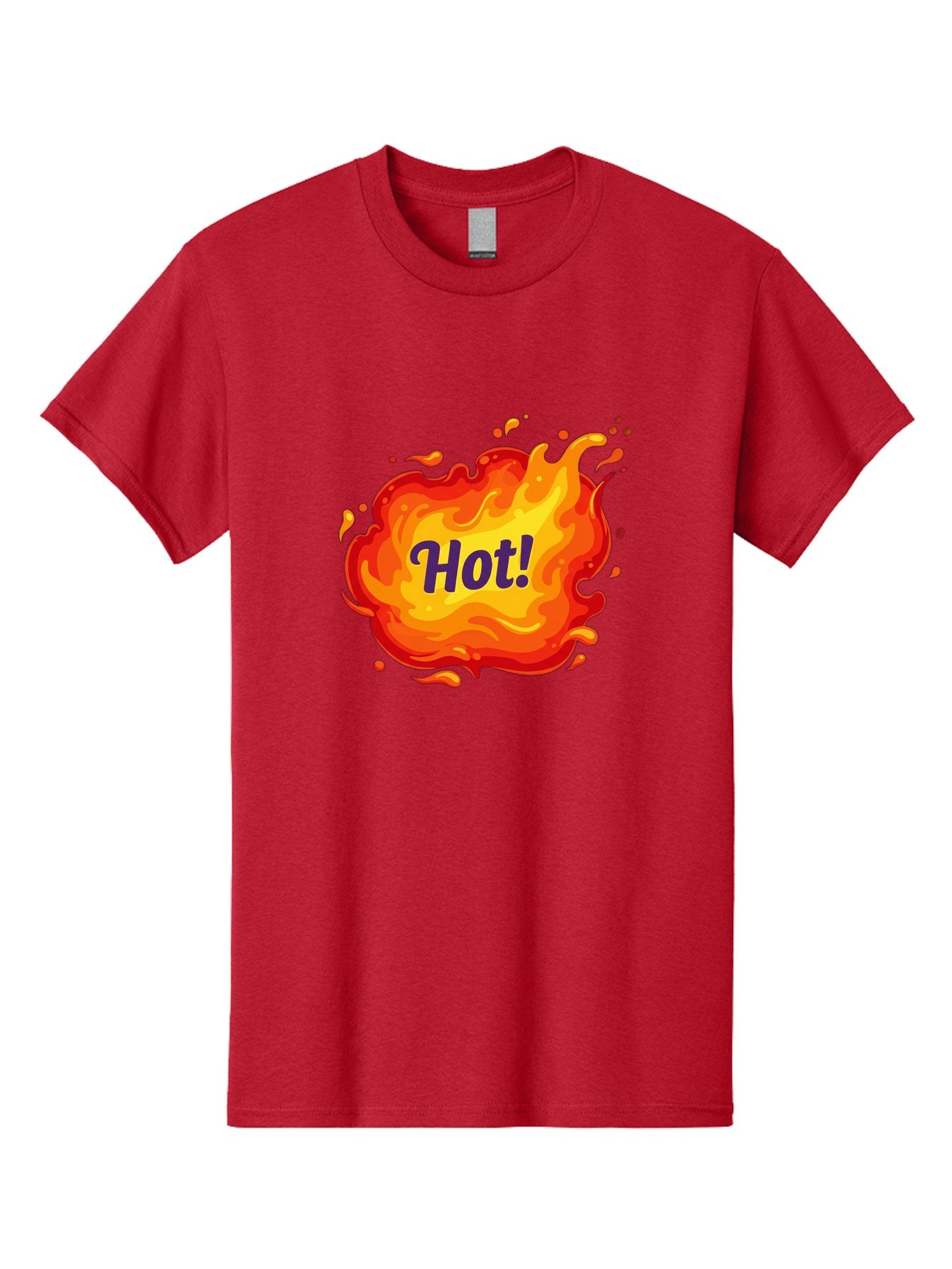 Hot-8 Men'S Graphic Tee, 100% Cotton, Comfortable Casual Summer Wear, Machine Washable, Hot!, Fiery Splatter, Vibrant Colors, Energetic Design, Attention-Grabbing Graphic, Bold Typography, Flames, Splashes, Dynamic Illustration Baa807 9