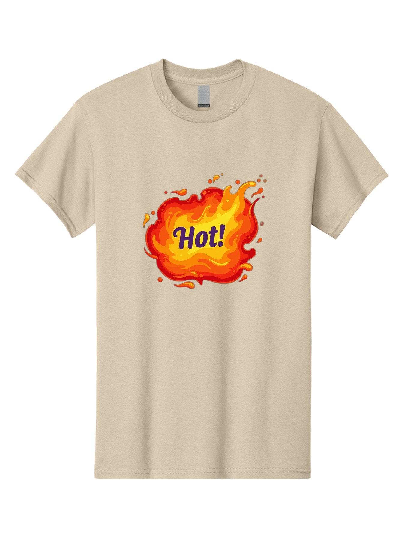 Hot-8 Men'S Graphic Tee, 100% Cotton, Comfortable Casual Summer Wear, Machine Washable, Hot!, Fiery Splatter, Vibrant Colors, Energetic Design, Attention-Grabbing Graphic, Bold Typography, Flames, Splashes, Dynamic Illustration Baa807 13