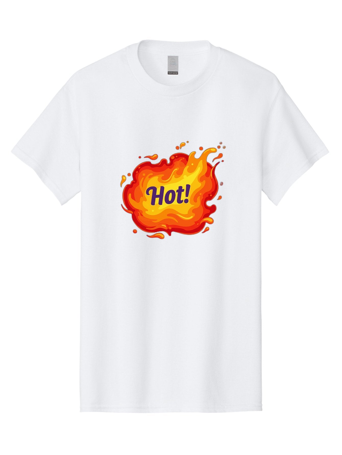 Hot-8 Men'S Graphic Tee, 100% Cotton, Comfortable Casual Summer Wear, Machine Washable, Hot!, Fiery Splatter, Vibrant Colors, Energetic Design, Attention-Grabbing Graphic, Bold Typography, Flames, Splashes, Dynamic Illustration Baa807 11