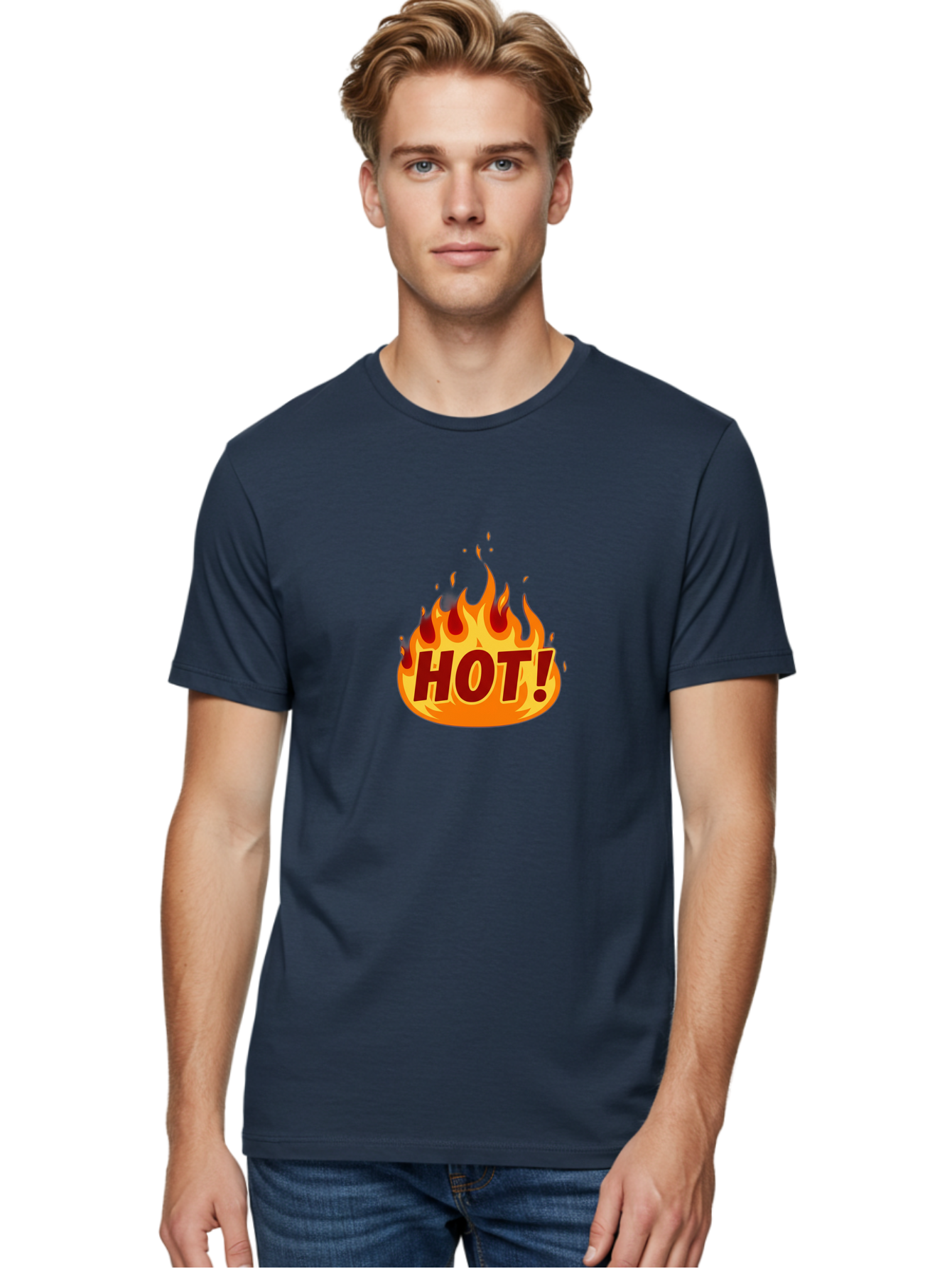 Hot-9 Men'S Graphic Tee, 100% Cotton, Comfortable Casual Summer Wear, Machine Washable, Fire Flames, Hot Deal, Burning Passion, Fiery Energy, Bold Graphics, Intense Design, Hot!, Burning Text Baa808 4
