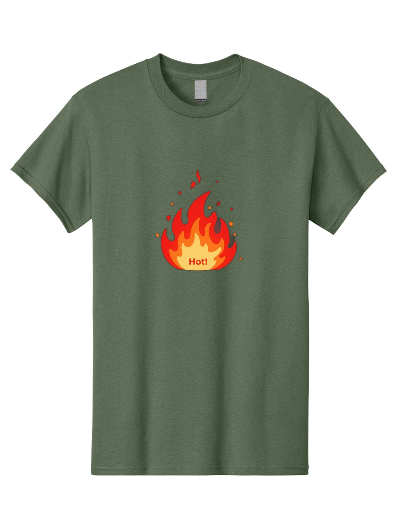 Hot-Flame Men'S Graphic Tee, 100% Cotton, Comfortable Casual Summer Wear, Machine Washable, Fire Icon, Hot Trend, Vibrant Flames, Burning Passion, Red And Orange Hues, Bold Graphics, Modern Design, Trendy Visuals Baa809