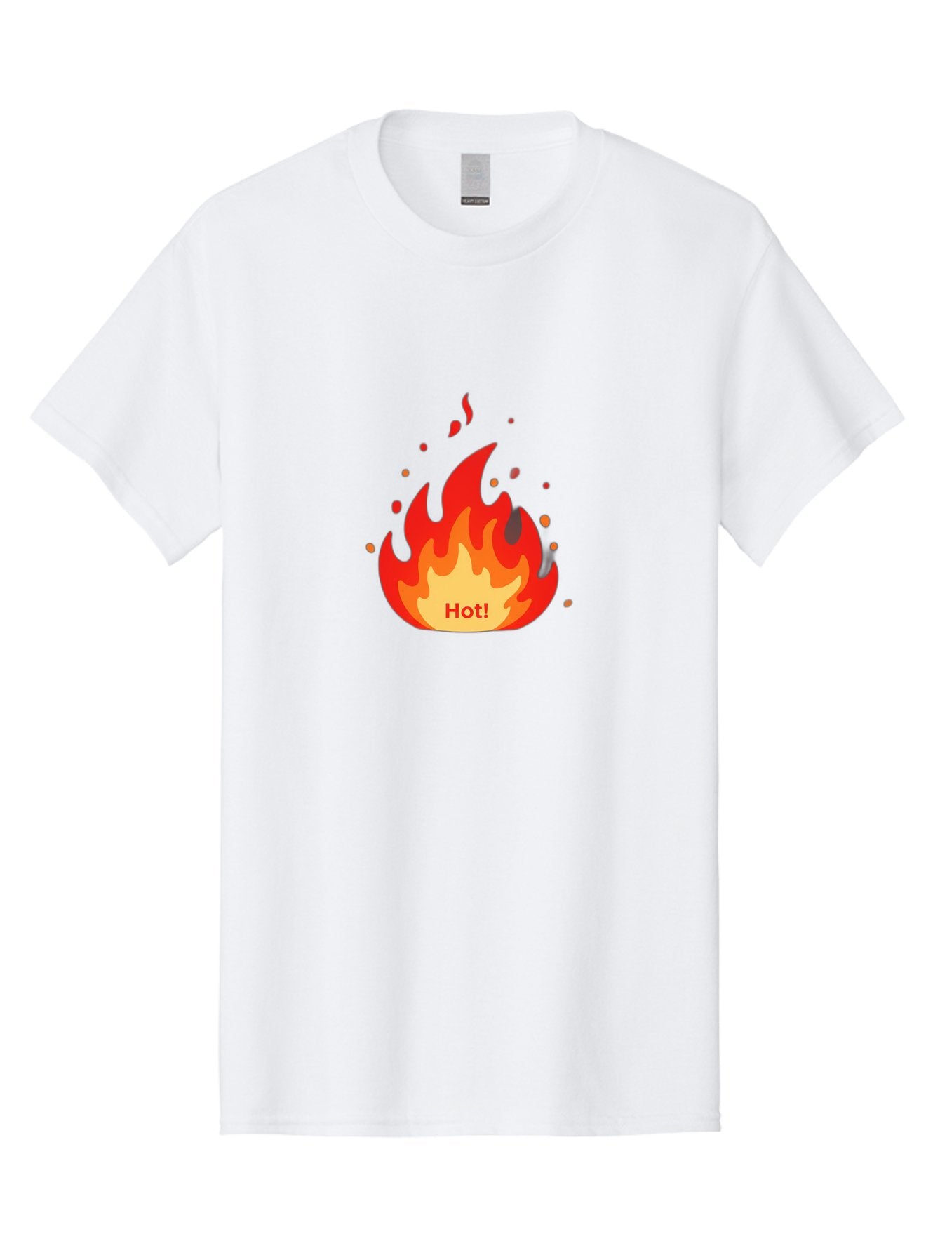 Hot-Flame Men'S Graphic Tee, 100% Cotton, Comfortable Casual Summer Wear, Machine Washable, Fire Icon, Hot Trend, Vibrant Flames, Burning Passion, Red And Orange Hues, Bold Graphics, Modern Design, Trendy Visuals Baa809 3
