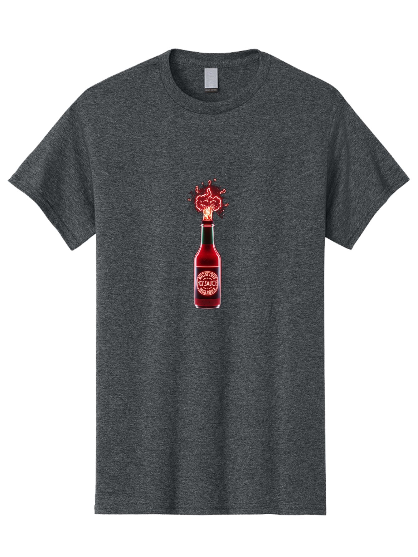 Hot-Sauce-1 Men'S Graphic Tee, 100% Cotton, Comfortable Casual Summer Wear, Machine Washable, Hot Sauce Bottle, Spicy Condiment, Fiery Explosion, Condiment Bottle, Hot Sauce Label, Spicy Food, Chili Peppers, Sauce Bottle Baa812 5