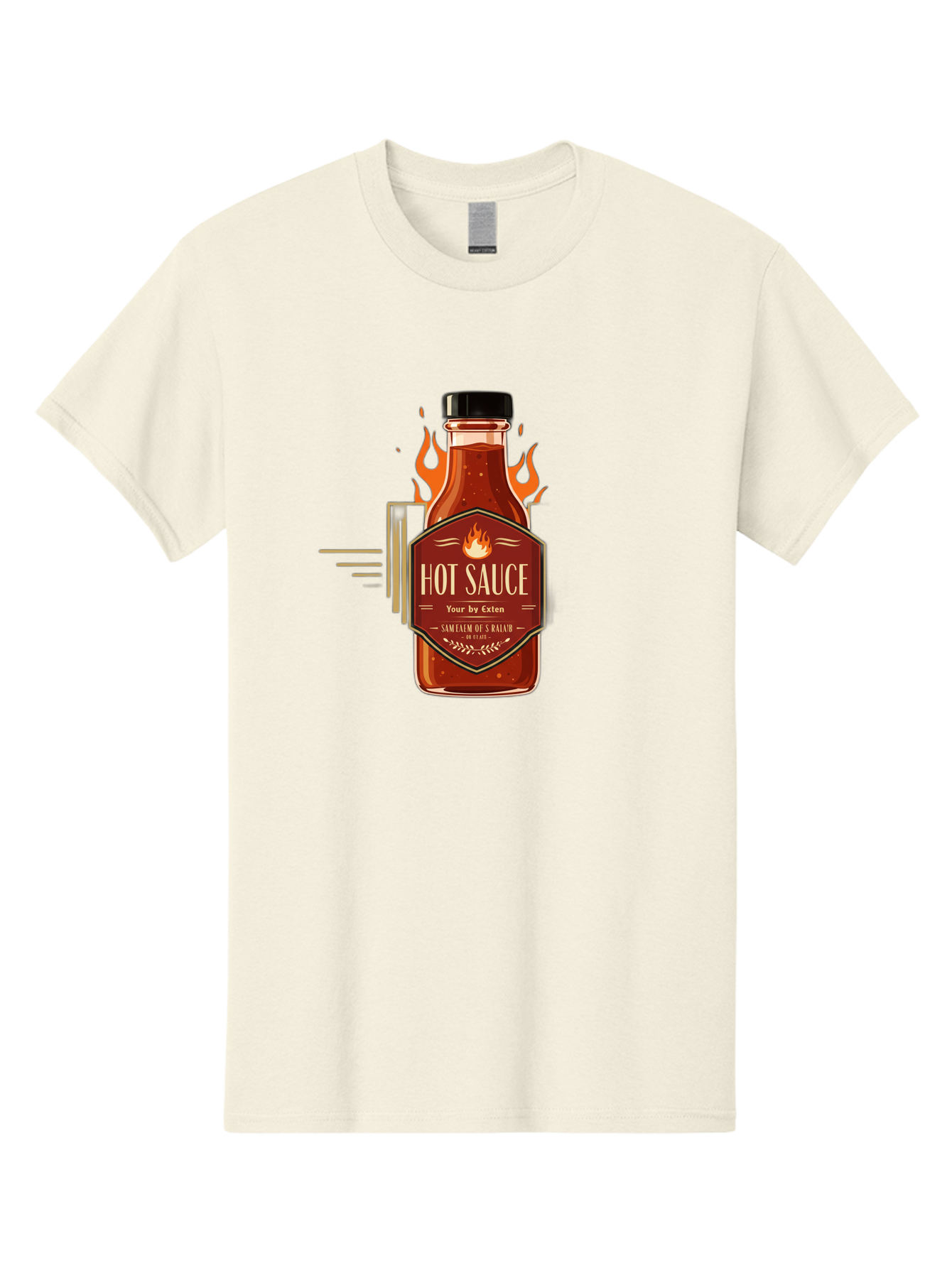 Hot-Sauce-9 Men'S Graphic Tee, 100% Cotton, Comfortable Casual Summer Wear, Machine Washable, Hot Sauce Bottle, Fiery Condiment, Spicy Food, Flavorful Sauce, Condiment Design, Graphic Label, Kitchen Essentials, Chili Peppers, Flavor Enhancer Baa821 29