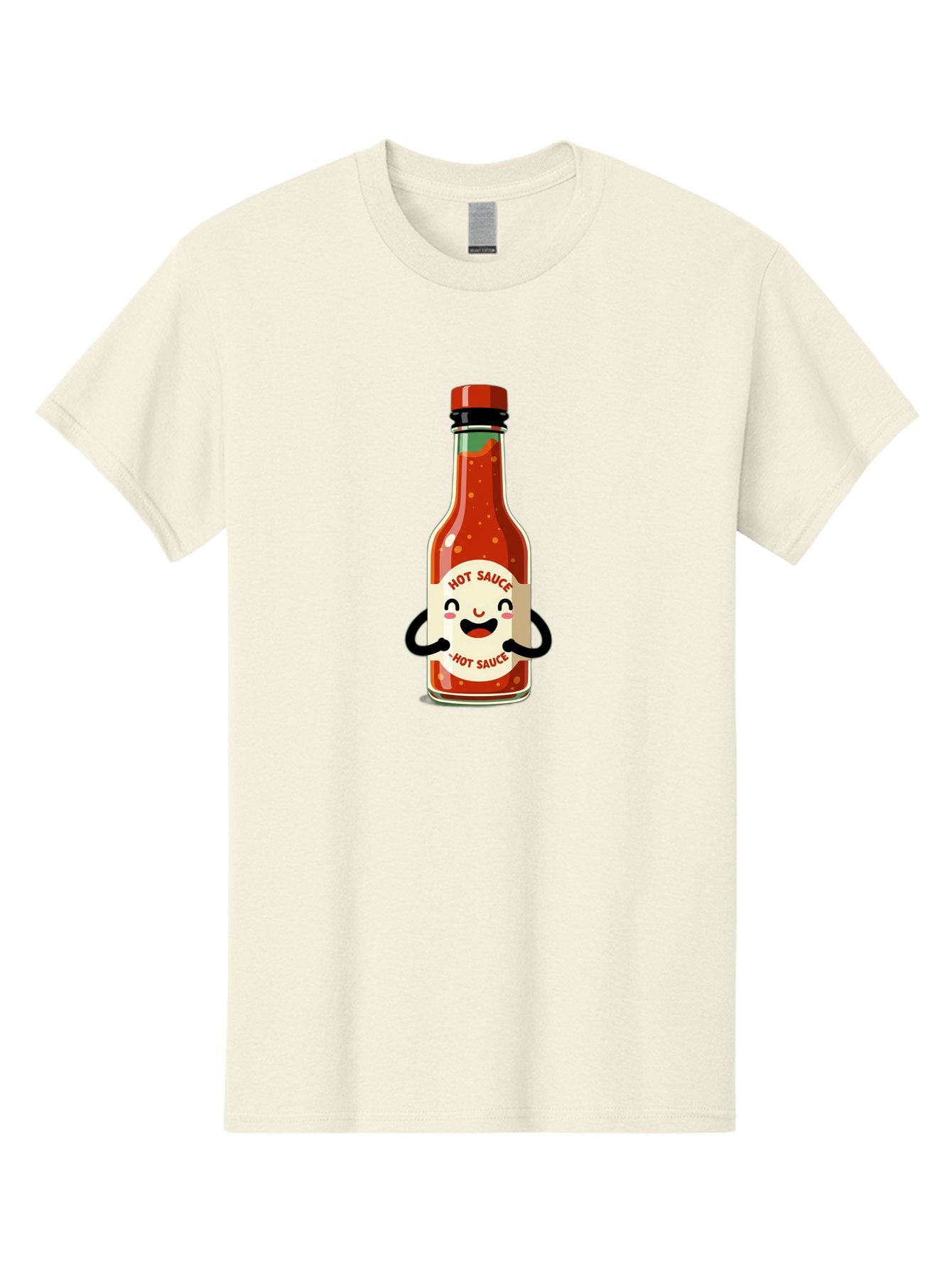 Hot-Sauce Men'S Graphic Tee, 100% Cotton, Comfortable Casual Summer Wear, Machine Washable, Hot Sauce Bottle With A Face, Cartoon Character, Condiment Packaging, Spicy Food, Kawaii Art Style, Playful Design, Sauce Container Baa836 8