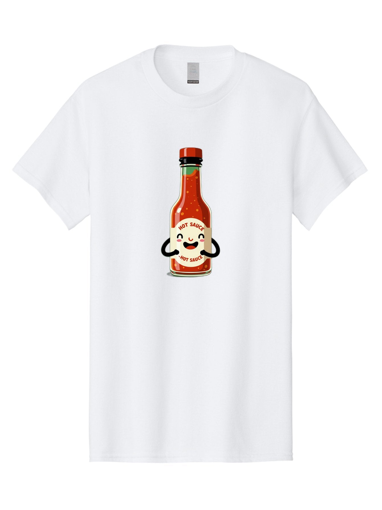 Hot-Sauce Men'S Graphic Tee, 100% Cotton, Comfortable Casual Summer Wear, Machine Washable, Hot Sauce Bottle With A Face, Cartoon Character, Condiment Packaging, Spicy Food, Kawaii Art Style, Playful Design, Sauce Container Baa836 13