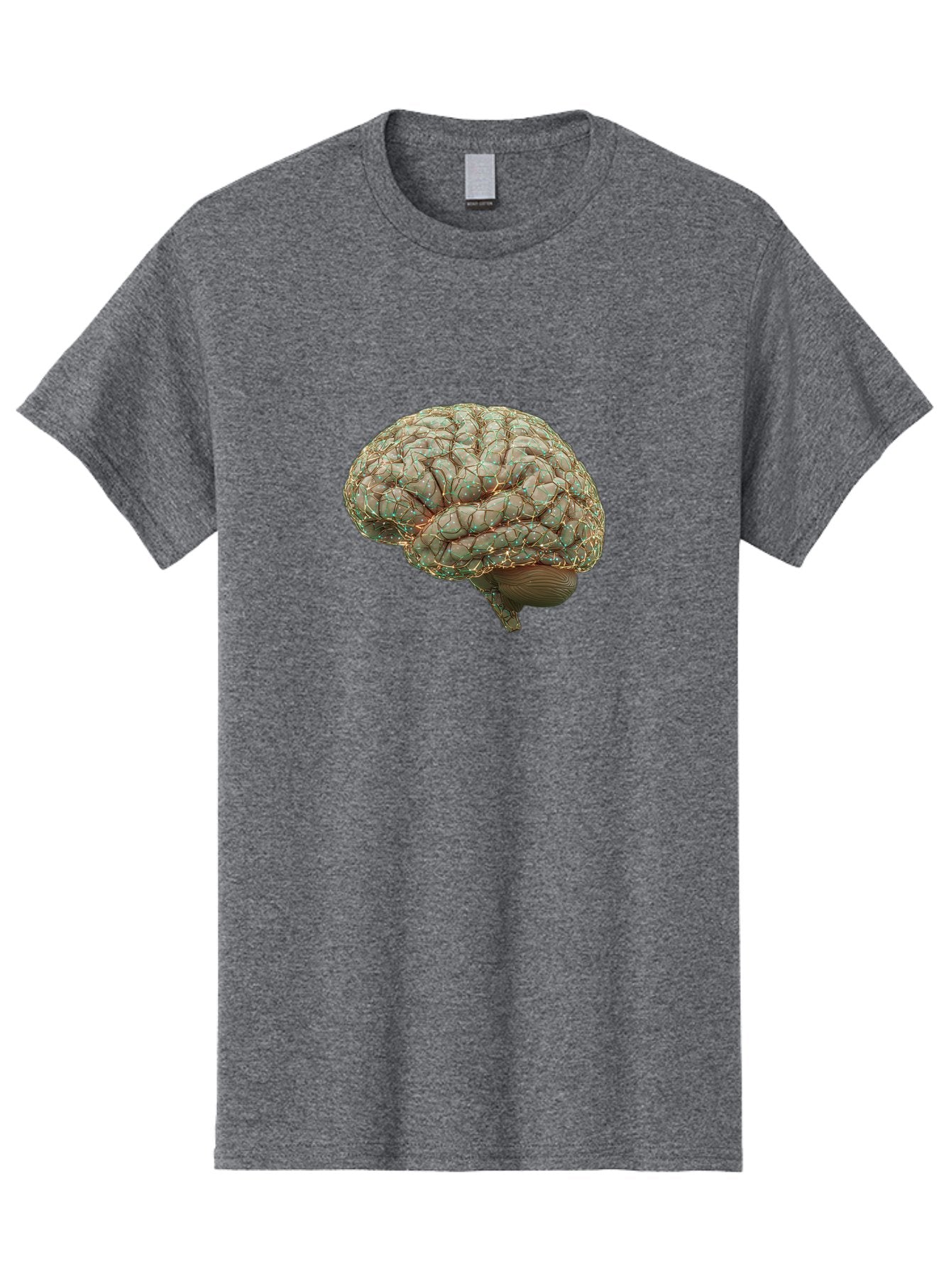 Human-Brain-1 Men'S Graphic Tee, 100% Cotton, Comfortable Casual Summer Wear, Machine Washable, Human Brain Anatomy, Neuroscience, Brain Structure, Cerebral Cortex, Neural Networks, Medical Illustration, Cognitive Function Baa839 5