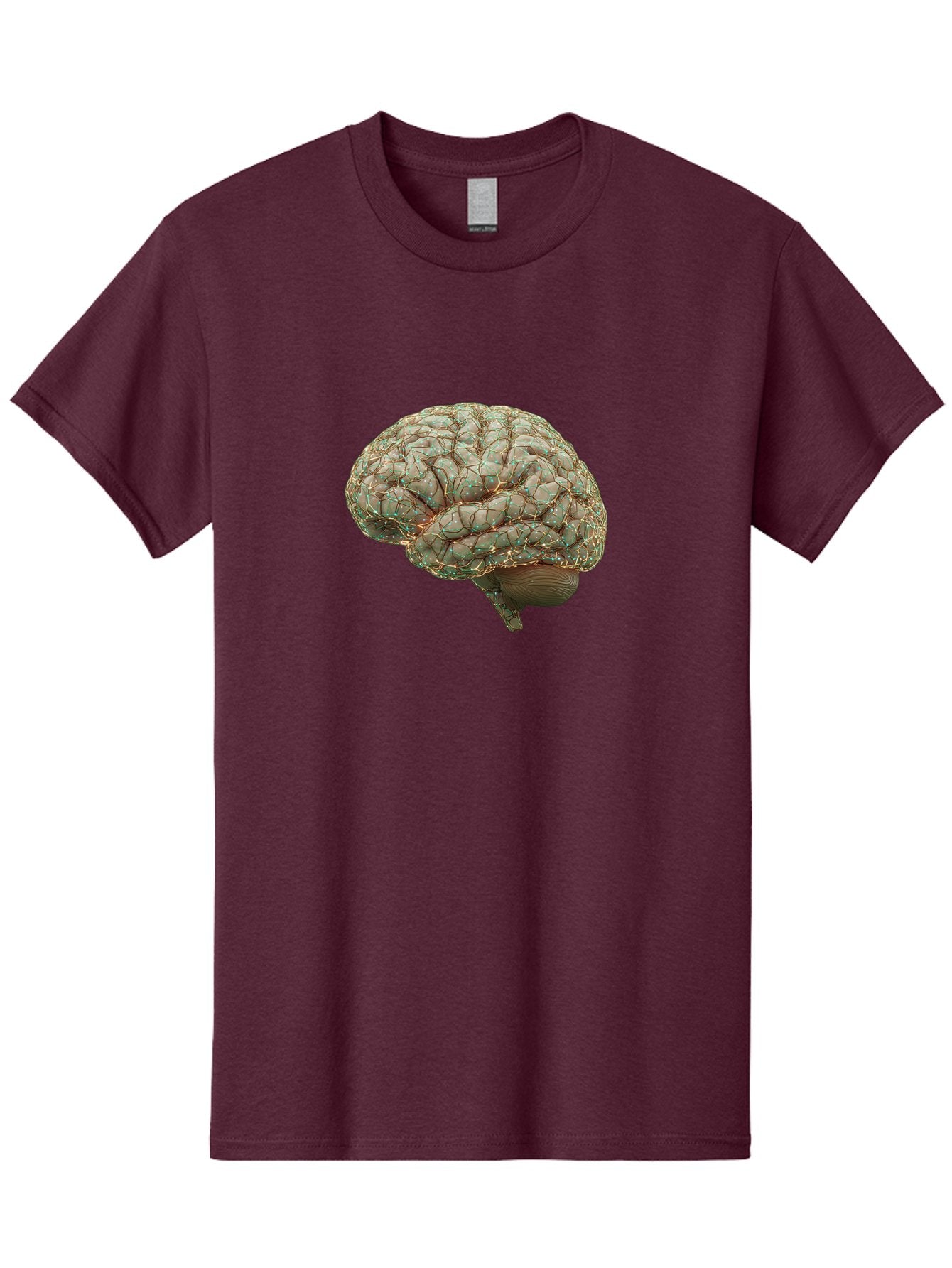 Human-Brain-1 Men'S Graphic Tee, 100% Cotton, Comfortable Casual Summer Wear, Machine Washable, Human Brain Anatomy, Neuroscience, Brain Structure, Cerebral Cortex, Neural Networks, Medical Illustration, Cognitive Function Baa839 13