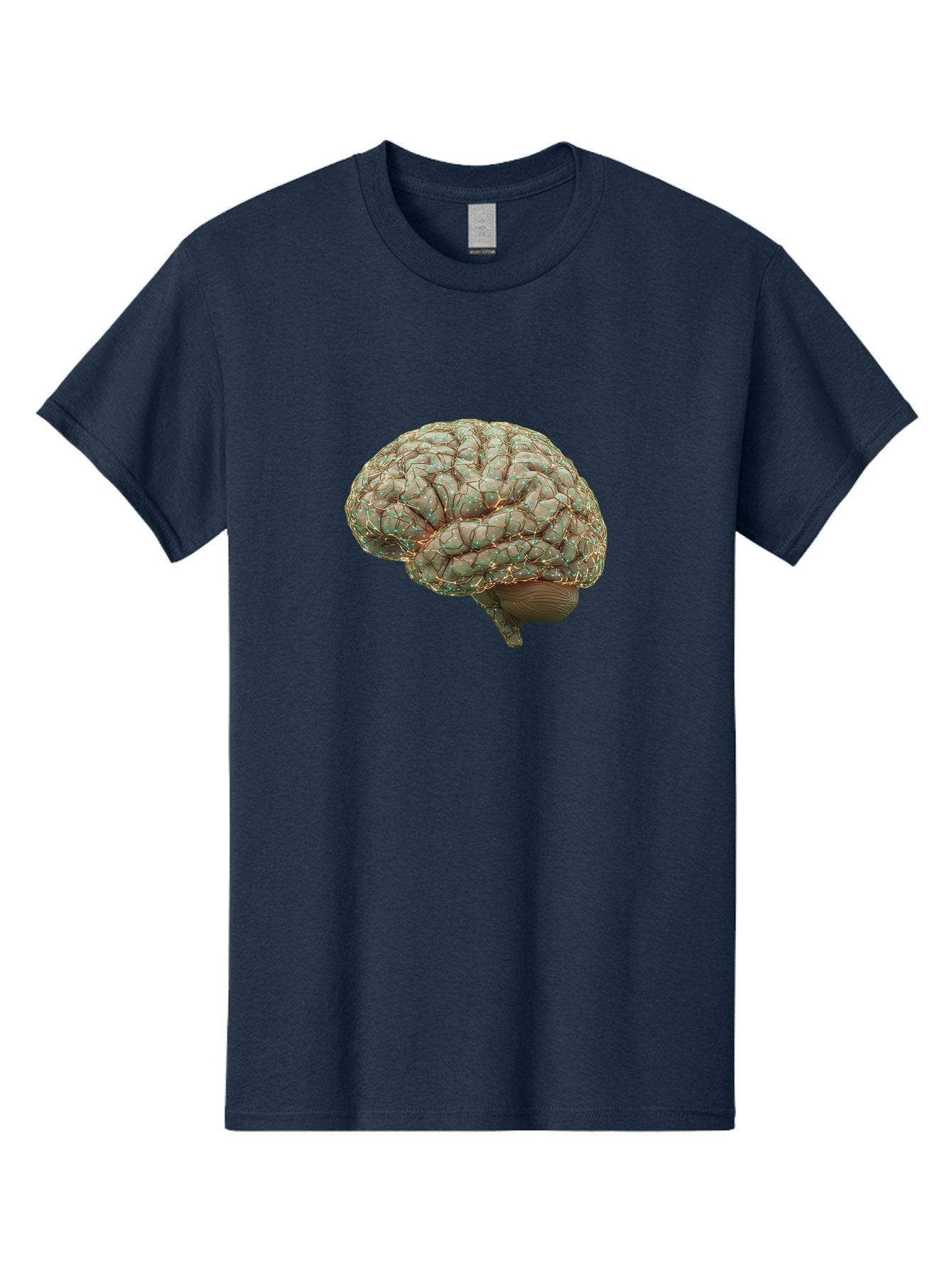 Human-Brain-1 Men'S Graphic Tee, 100% Cotton, Comfortable Casual Summer Wear, Machine Washable, Human Brain Anatomy, Neuroscience, Brain Structure, Cerebral Cortex, Neural Networks, Medical Illustration, Cognitive Function Baa839 12