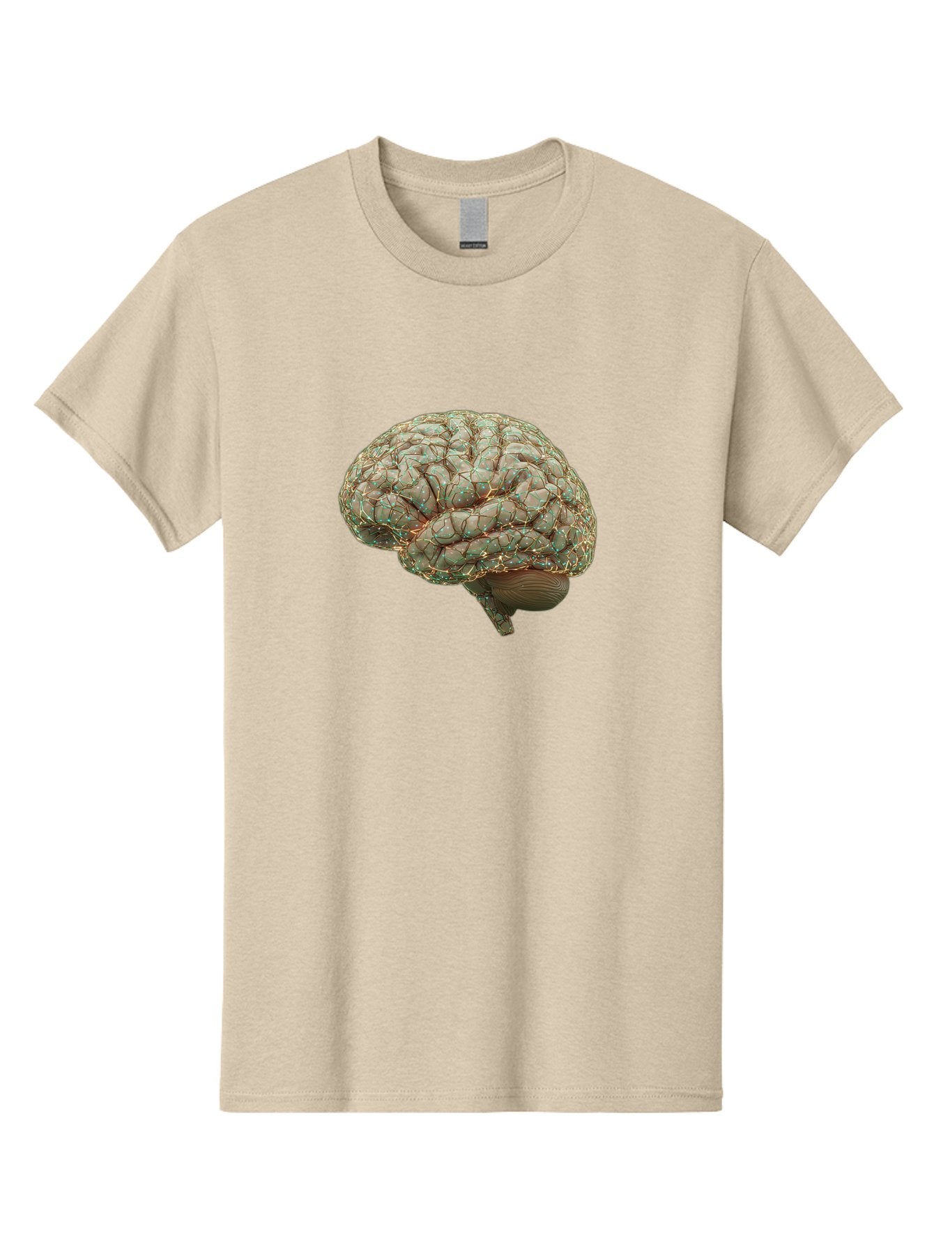 Human-Brain-1 Men'S Graphic Tee, 100% Cotton, Comfortable Casual Summer Wear, Machine Washable, Human Brain Anatomy, Neuroscience, Brain Structure, Cerebral Cortex, Neural Networks, Medical Illustration, Cognitive Function Baa839 4