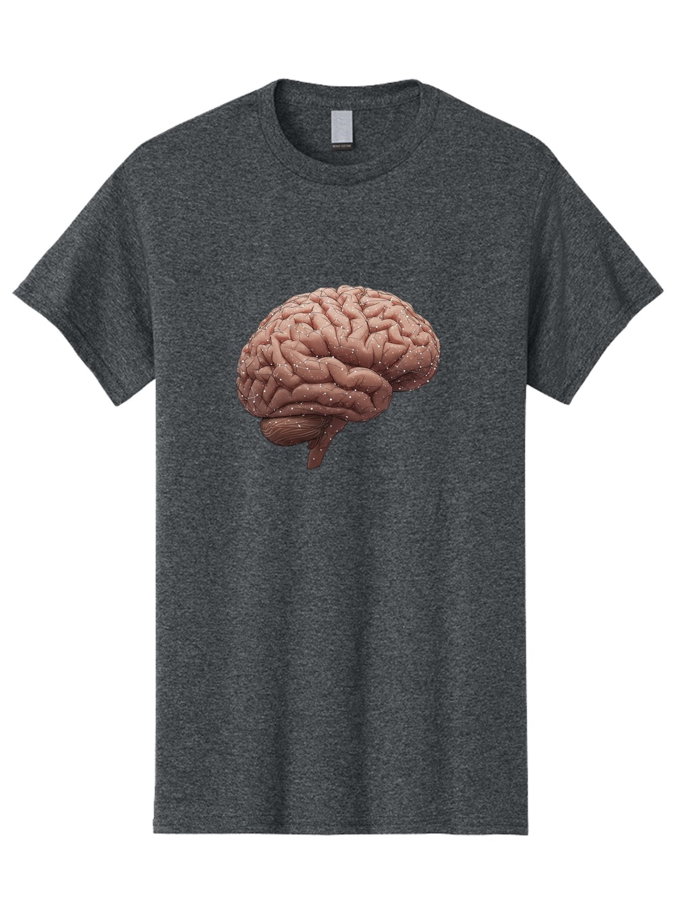 Human-Brain-3 Men'S Graphic Tee, 100% Cotton, Comfortable Casual Summer Wear, Machine Washable, Human Brain, Neural Connections, Cognitive Function, Neuroscience, Brain Anatomy, Neural Activity, Cerebral Cortex Baa841 13
