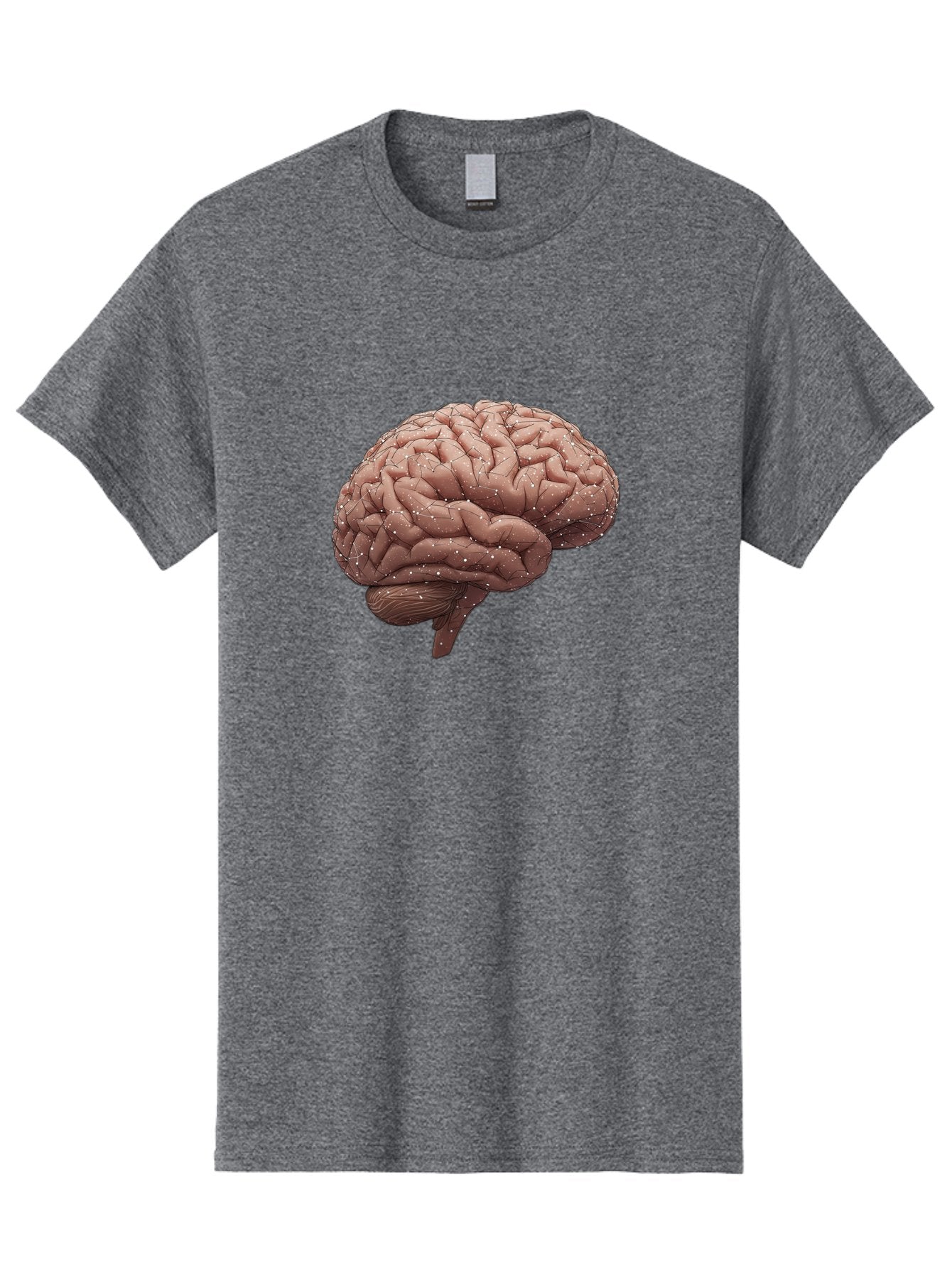 Human-Brain-3 Men'S Graphic Tee, 100% Cotton, Comfortable Casual Summer Wear, Machine Washable, Human Brain, Neural Connections, Cognitive Function, Neuroscience, Brain Anatomy, Neural Activity, Cerebral Cortex Baa841 9