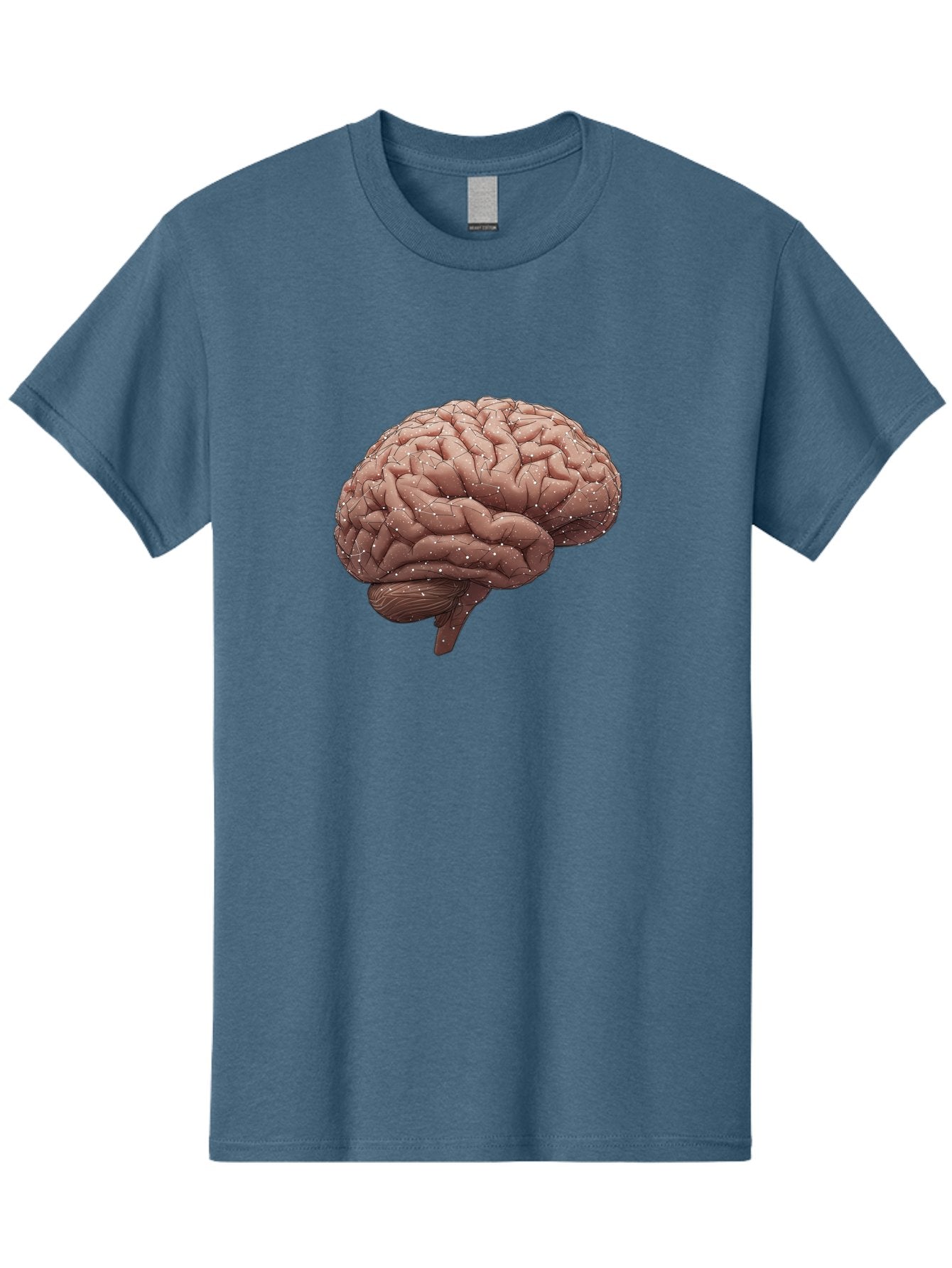 Human-Brain-3 Men'S Graphic Tee, 100% Cotton, Comfortable Casual Summer Wear, Machine Washable, Human Brain, Neural Connections, Cognitive Function, Neuroscience, Brain Anatomy, Neural Activity, Cerebral Cortex Baa841 11