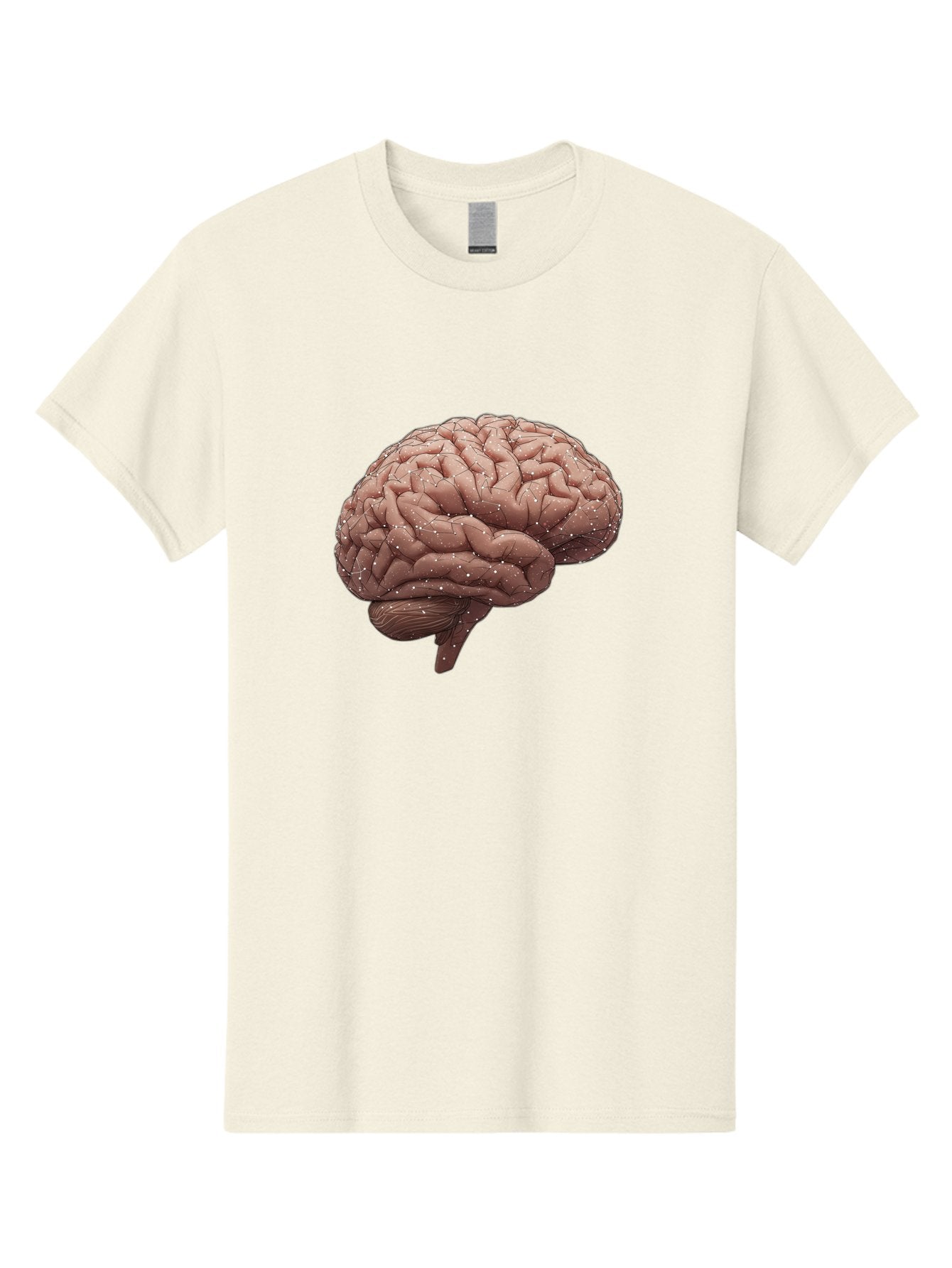 Human-Brain-3 Men'S Graphic Tee, 100% Cotton, Comfortable Casual Summer Wear, Machine Washable, Human Brain, Neural Connections, Cognitive Function, Neuroscience, Brain Anatomy, Neural Activity, Cerebral Cortex Baa841 4