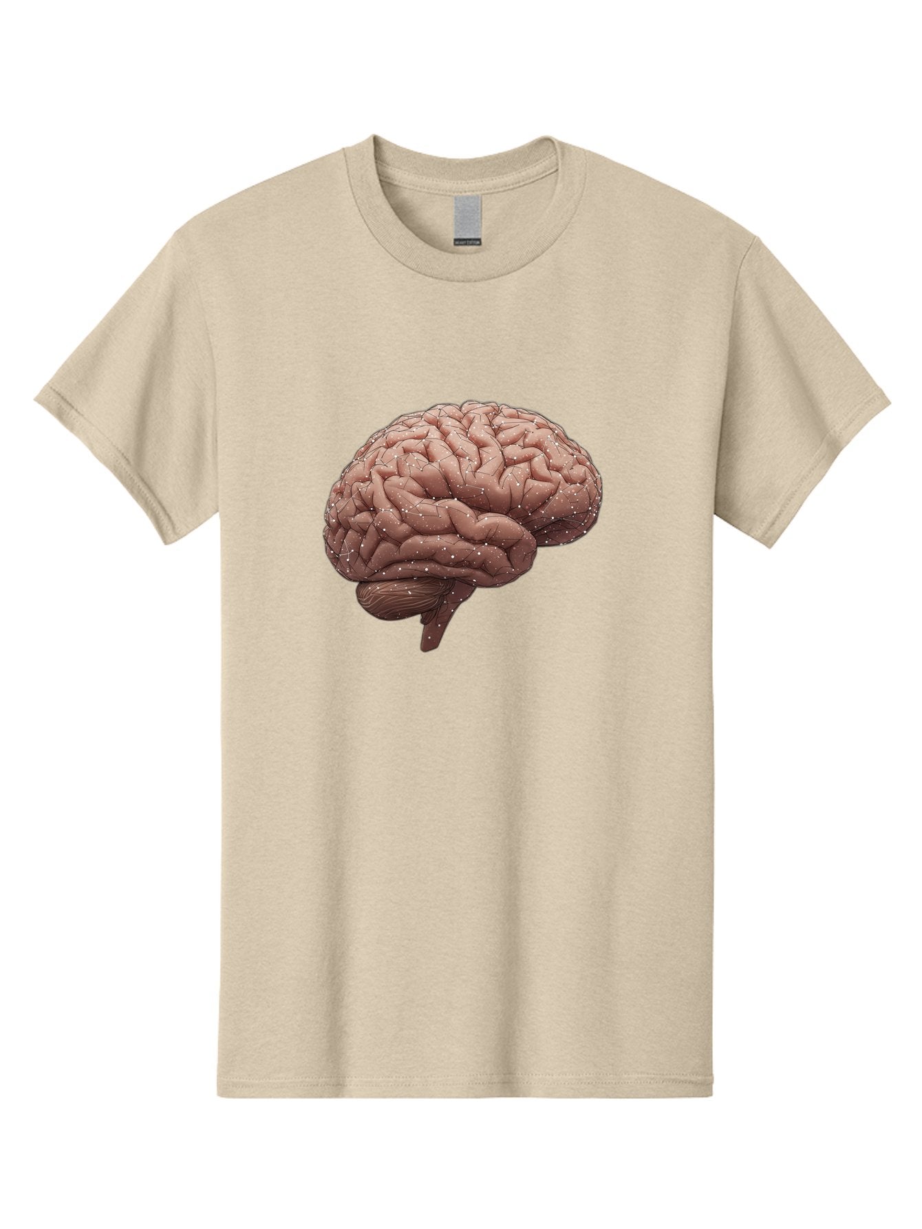 Human-Brain-3 Men'S Graphic Tee, 100% Cotton, Comfortable Casual Summer Wear, Machine Washable, Human Brain, Neural Connections, Cognitive Function, Neuroscience, Brain Anatomy, Neural Activity, Cerebral Cortex Baa841 3