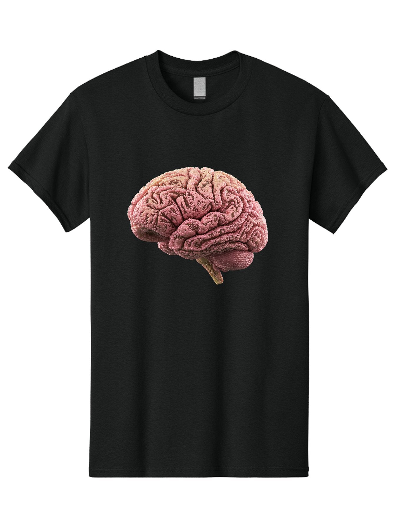 Human-Brain-5 Men'S Graphic Tee, 100% Cotton, Comfortable Casual Summer Wear, Machine Washable, Human Brain Anatomy, Brain Structure, Cerebral Cortex, Neuroscience, Cognitive Function, Medical Illustration, Brain Scan Baa843