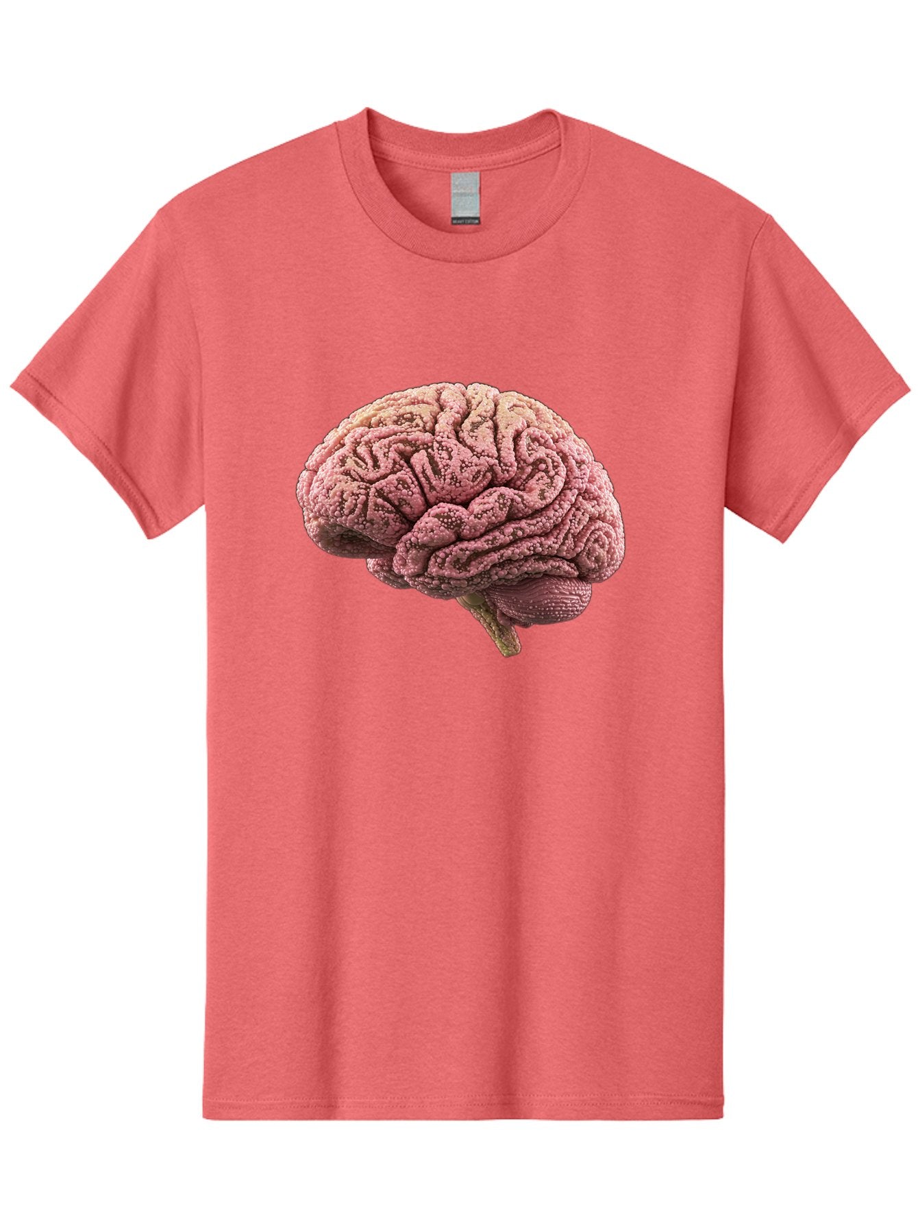 Human-Brain-5 Men'S Graphic Tee, 100% Cotton, Comfortable Casual Summer Wear, Machine Washable, Human Brain Anatomy, Brain Structure, Cerebral Cortex, Neuroscience, Cognitive Function, Medical Illustration, Brain Scan Baa843