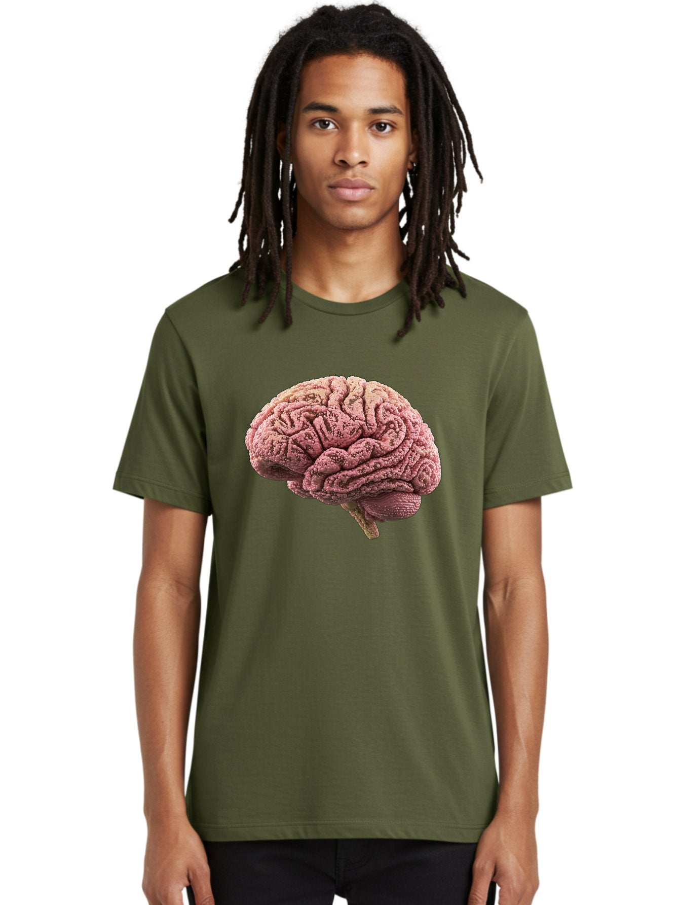 Human-Brain-5 Men'S Graphic Tee, 100% Cotton, Comfortable Casual Summer Wear, Machine Washable, Human Brain Anatomy, Brain Structure, Cerebral Cortex, Neuroscience, Cognitive Function, Medical Illustration, Brain Scan Baa843 26