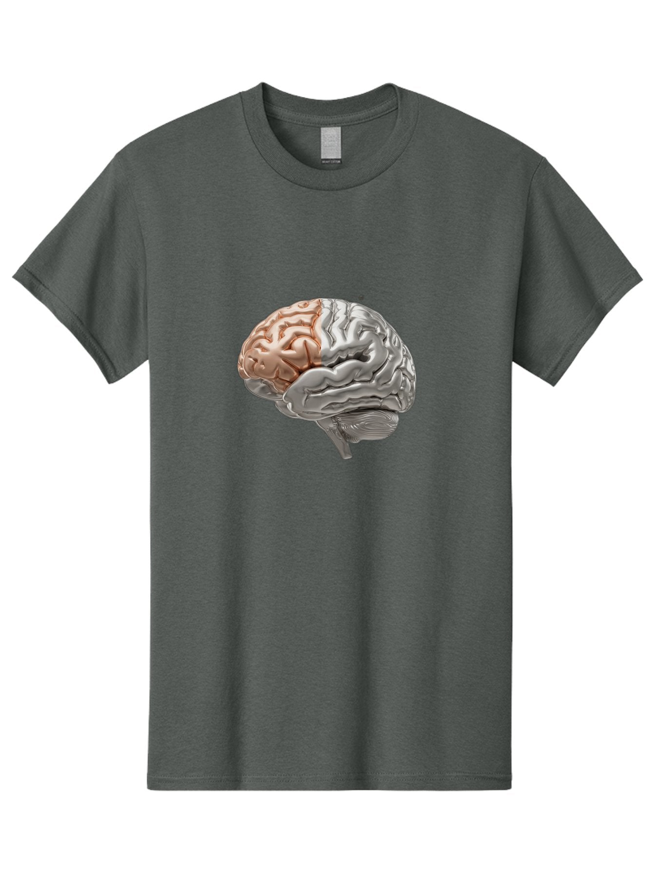 Human-Brain-6 Men'S Graphic Tee, 100% Cotton, Comfortable Casual Summer Wear, Machine Washable, Human Brain, Neuroscience, Cognitive Function, Brain Structure, Anatomy, Medical Illustration, Brain Scan, Neurological Study, Cognitive Psychology Baa844