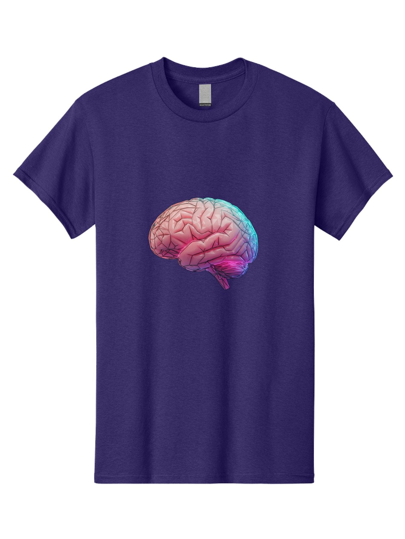 Human-Brain-7 Men'S Graphic Tee, 100% Cotton, Comfortable Casual Summer Wear, Machine Washable, Human Brain Illustration, Brain Anatomy, Neuroscience, Cognitive Function, Detailed Rendering, Colorful Brain, 3D Model, Medical Art, Baa845 7