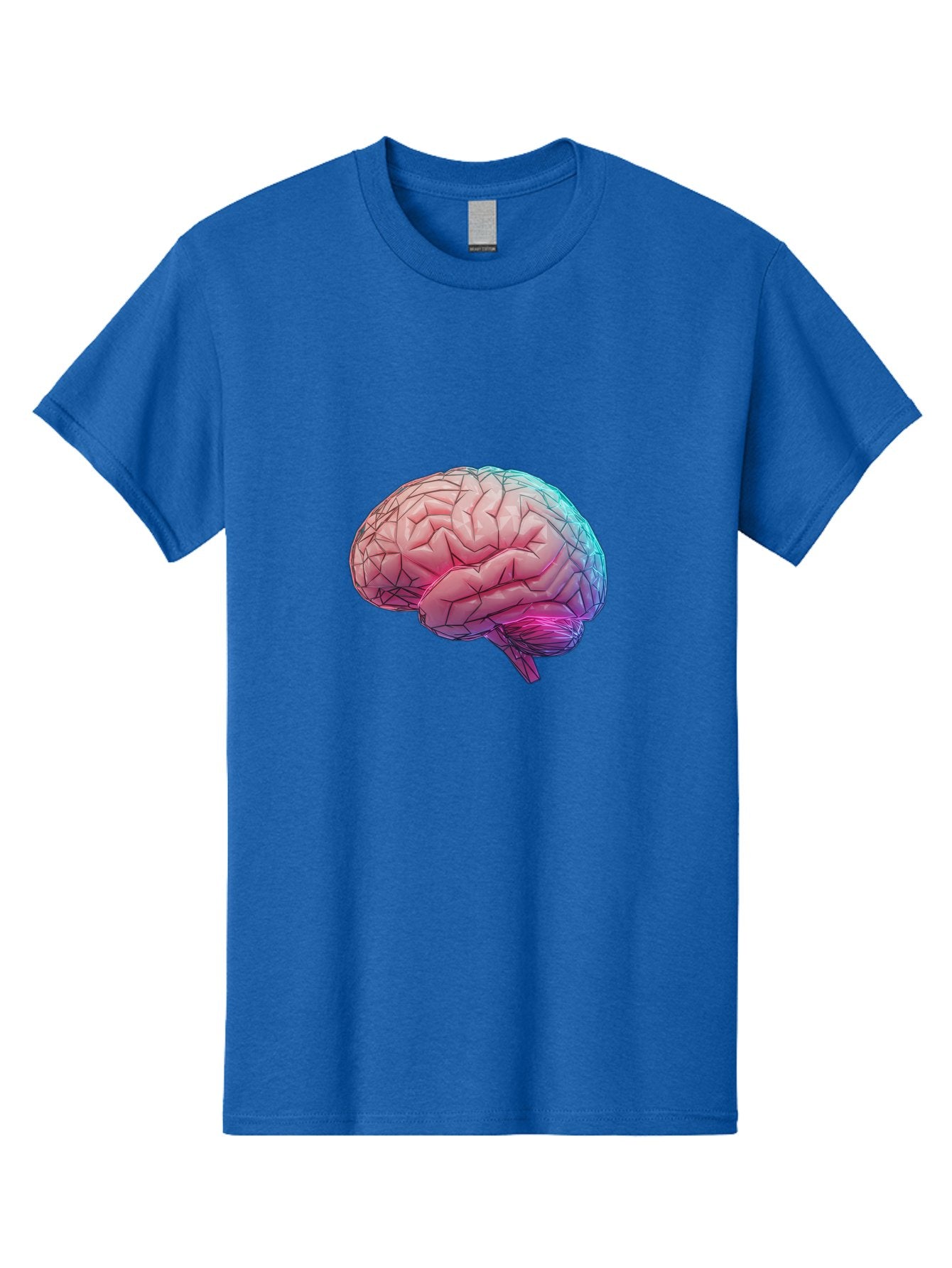 Human-Brain-7 Men'S Graphic Tee, 100% Cotton, Comfortable Casual Summer Wear, Machine Washable, Human Brain Illustration, Brain Anatomy, Neuroscience, Cognitive Function, Detailed Rendering, Colorful Brain, 3D Model, Medical Art, Baa845 4