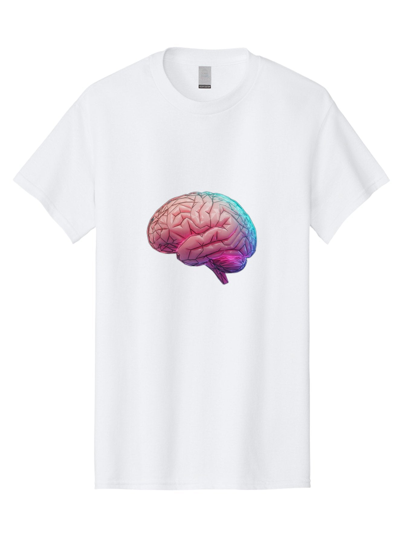 Human-Brain-7 Men'S Graphic Tee, 100% Cotton, Comfortable Casual Summer Wear, Machine Washable, Human Brain Illustration, Brain Anatomy, Neuroscience, Cognitive Function, Detailed Rendering, Colorful Brain, 3D Model, Medical Art, Baa845 12