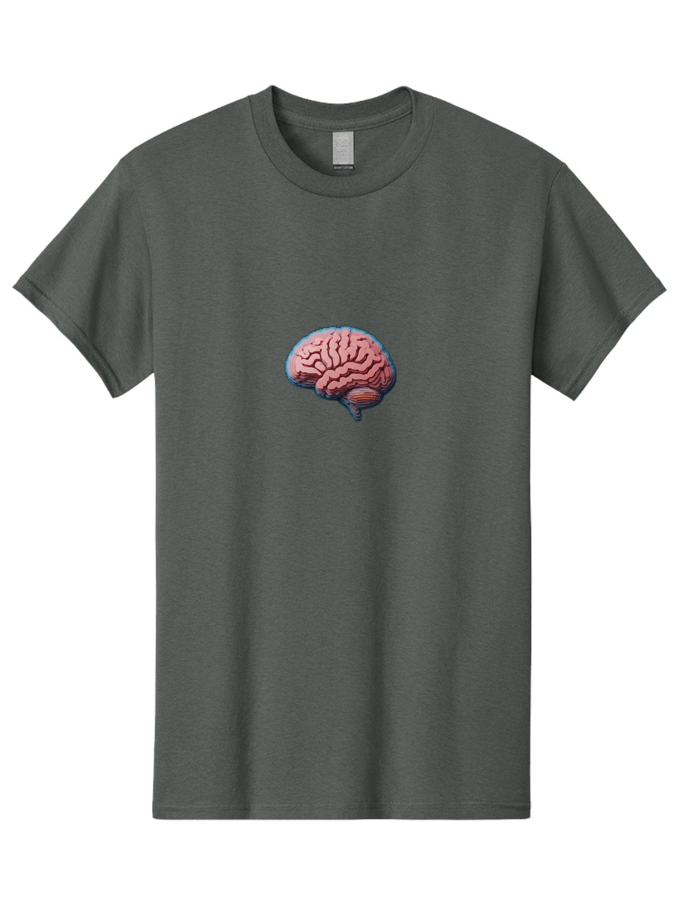 Human-Brain-8 Men'S Graphic Tee, 100% Cotton, Comfortable Casual Summer Wear, Machine Washable, Human Brain, Neuroscience Illustration, Cerebral Cortex, Brain Anatomy, Neural Pathways, Cognitive Function, Medical Art, Brain Structure Baa846 15