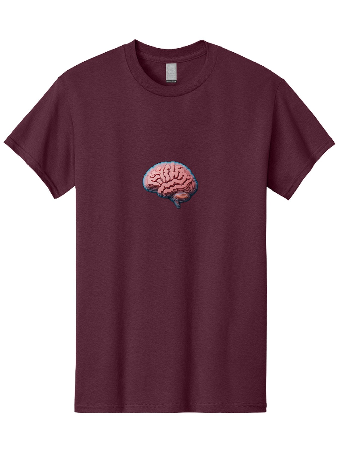 Human-Brain-8 Men'S Graphic Tee, 100% Cotton, Comfortable Casual Summer Wear, Machine Washable, Human Brain, Neuroscience Illustration, Cerebral Cortex, Brain Anatomy, Neural Pathways, Cognitive Function, Medical Art, Brain Structure Baa846 12