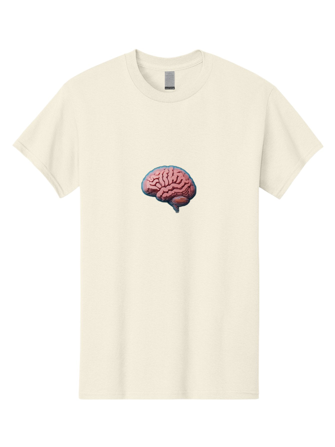 Human-Brain-8 Men'S Graphic Tee, 100% Cotton, Comfortable Casual Summer Wear, Machine Washable, Human Brain, Neuroscience Illustration, Cerebral Cortex, Brain Anatomy, Neural Pathways, Cognitive Function, Medical Art, Brain Structure Baa846 13