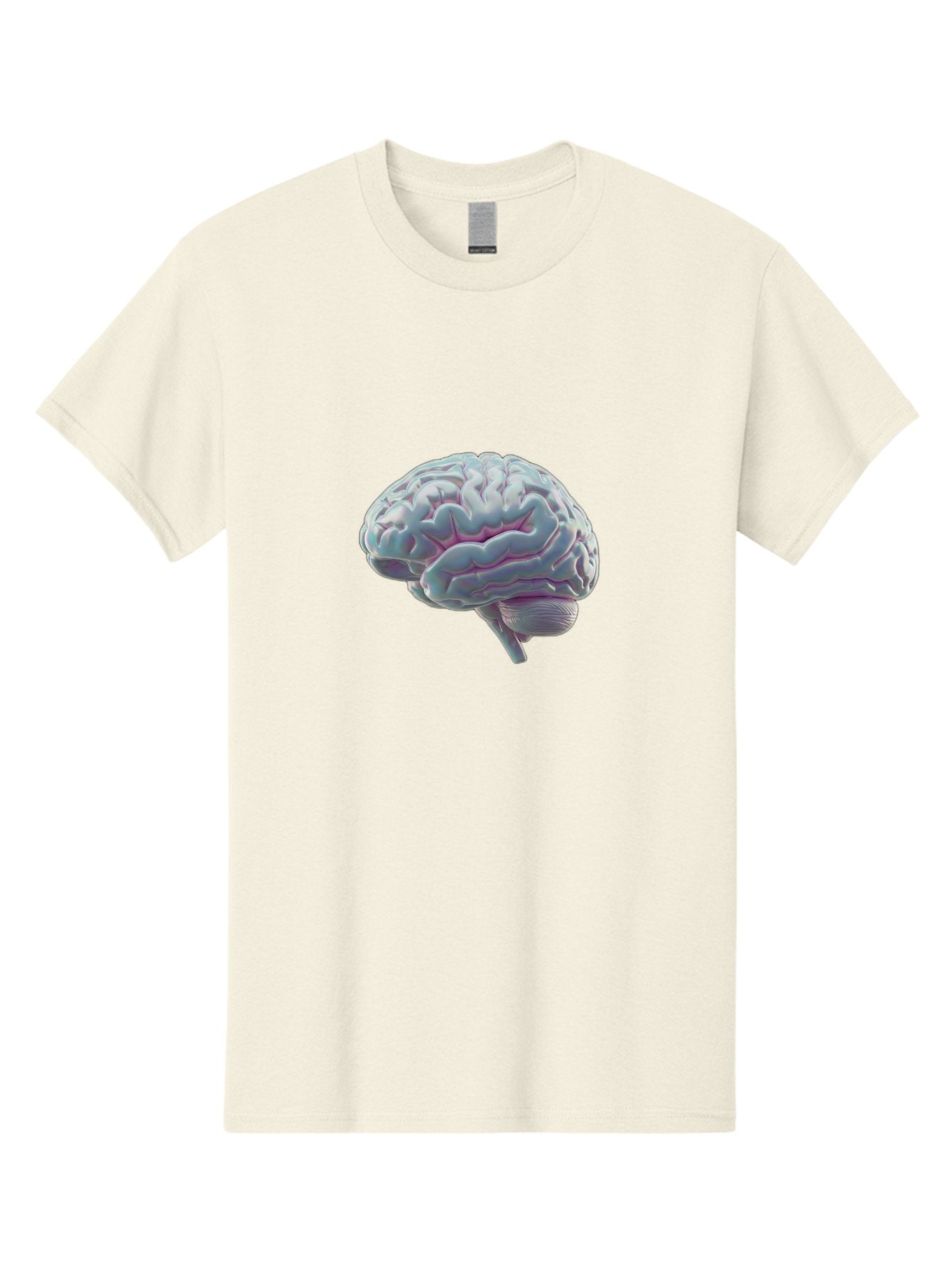 Human-Brain-9 Men'S Graphic Tee, 100% Cotton, Comfortable Casual Summer Wear, Machine Washable, Human Brain, Neuroscience, Cognitive Function, Brain Anatomy, Medical Illustration, 3D Rendering, Detailed Structure, Cerebral Cortex Baa847 4