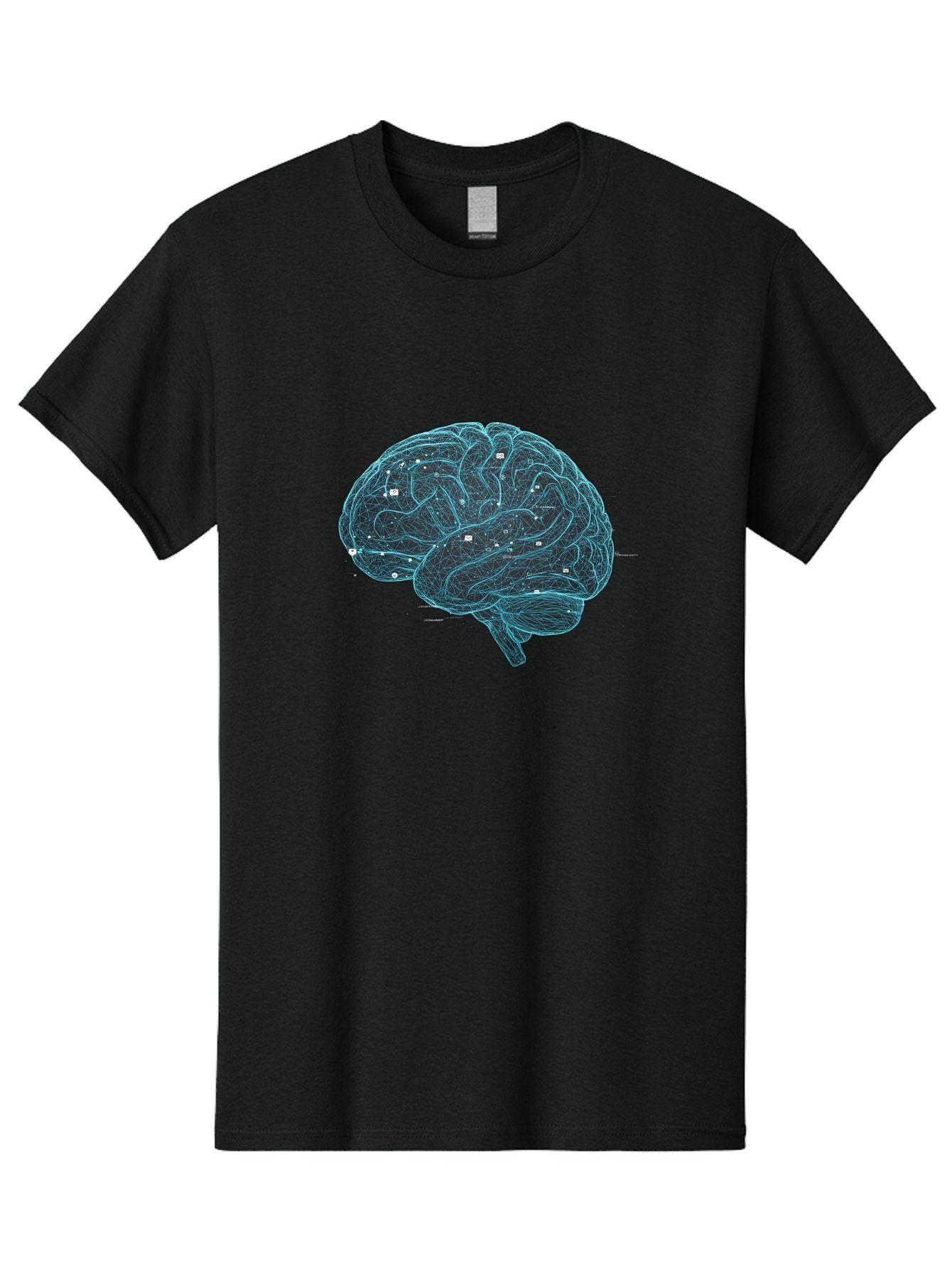 Human-Brain-Circuitry Men'S Graphic Tee, 100% Cotton, Comfortable Casual Summer Wear, Machine Washable, Human Brain, Neural Connections, Circuitry, Brain Function, Neuroscience, Cognitive Thinking, Artificial Intelligence, Futuristic, Baa848 14
