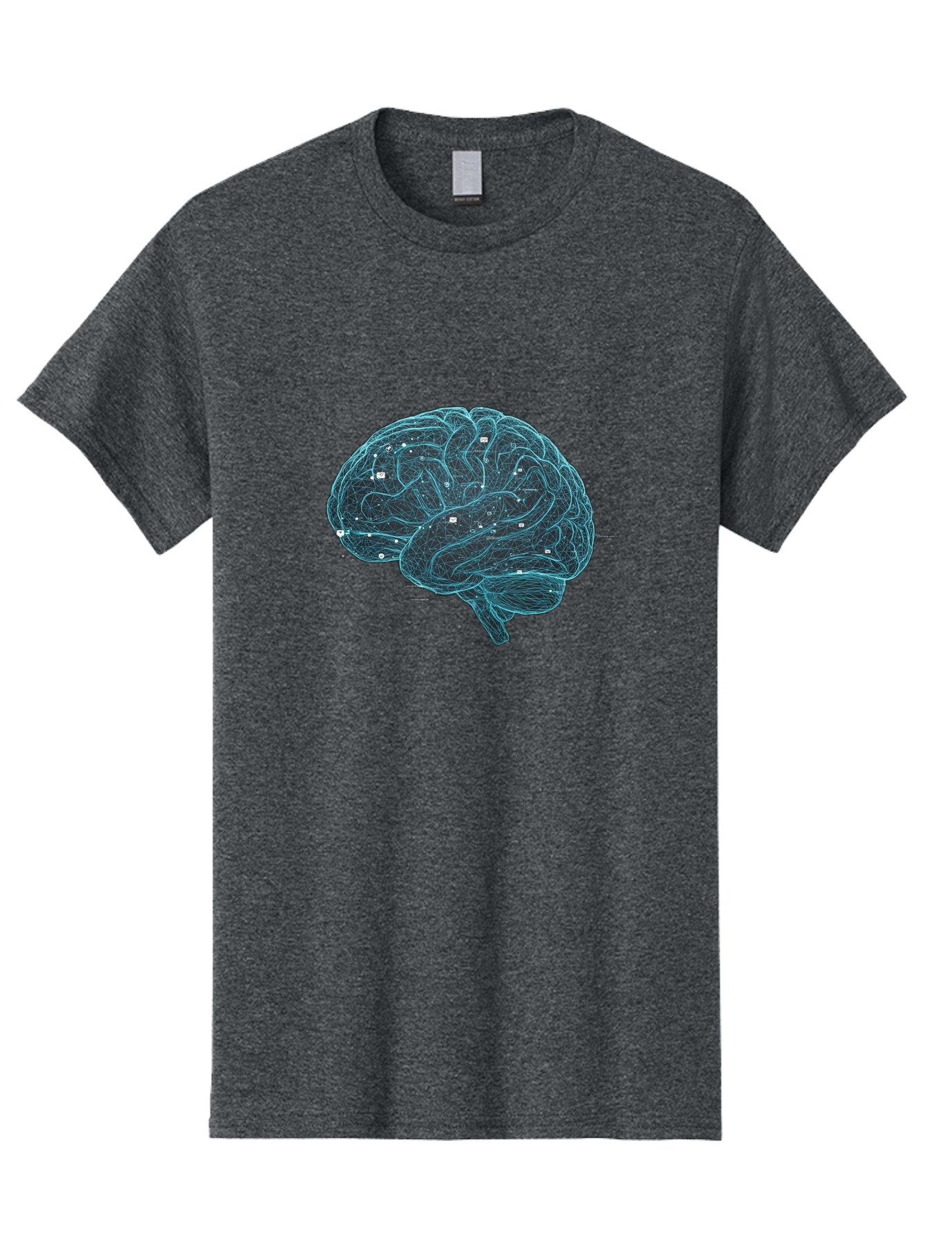 Human-Brain-Circuitry Men'S Graphic Tee, 100% Cotton, Comfortable Casual Summer Wear, Machine Washable, Human Brain, Neural Connections, Circuitry, Brain Function, Neuroscience, Cognitive Thinking, Artificial Intelligence, Futuristic, Baa848 4