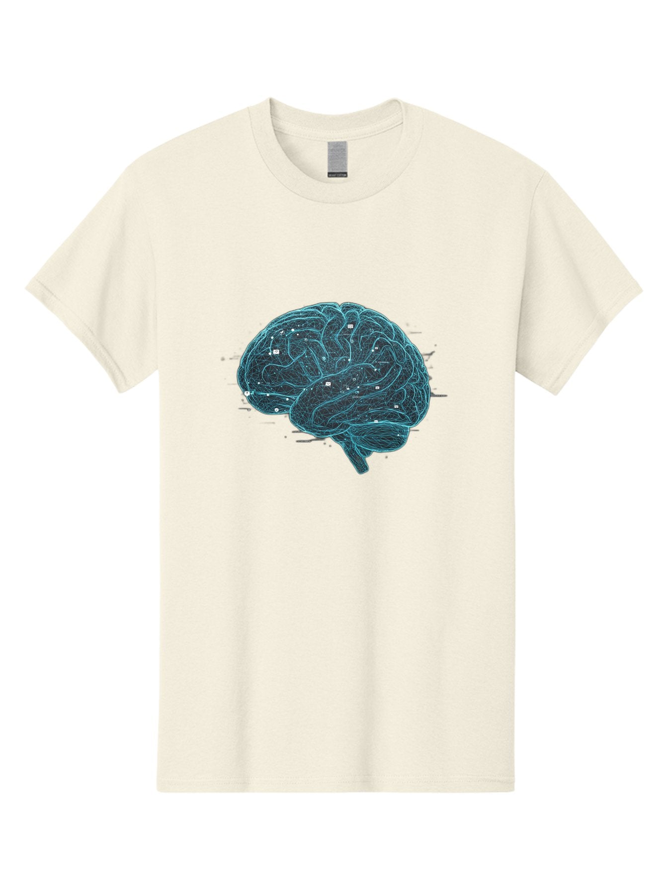 Human-Brain-Circuitry Men'S Graphic Tee, 100% Cotton, Comfortable Casual Summer Wear, Machine Washable, Human Brain, Neural Connections, Circuitry, Brain Function, Neuroscience, Cognitive Thinking, Artificial Intelligence, Futuristic, Baa848 5