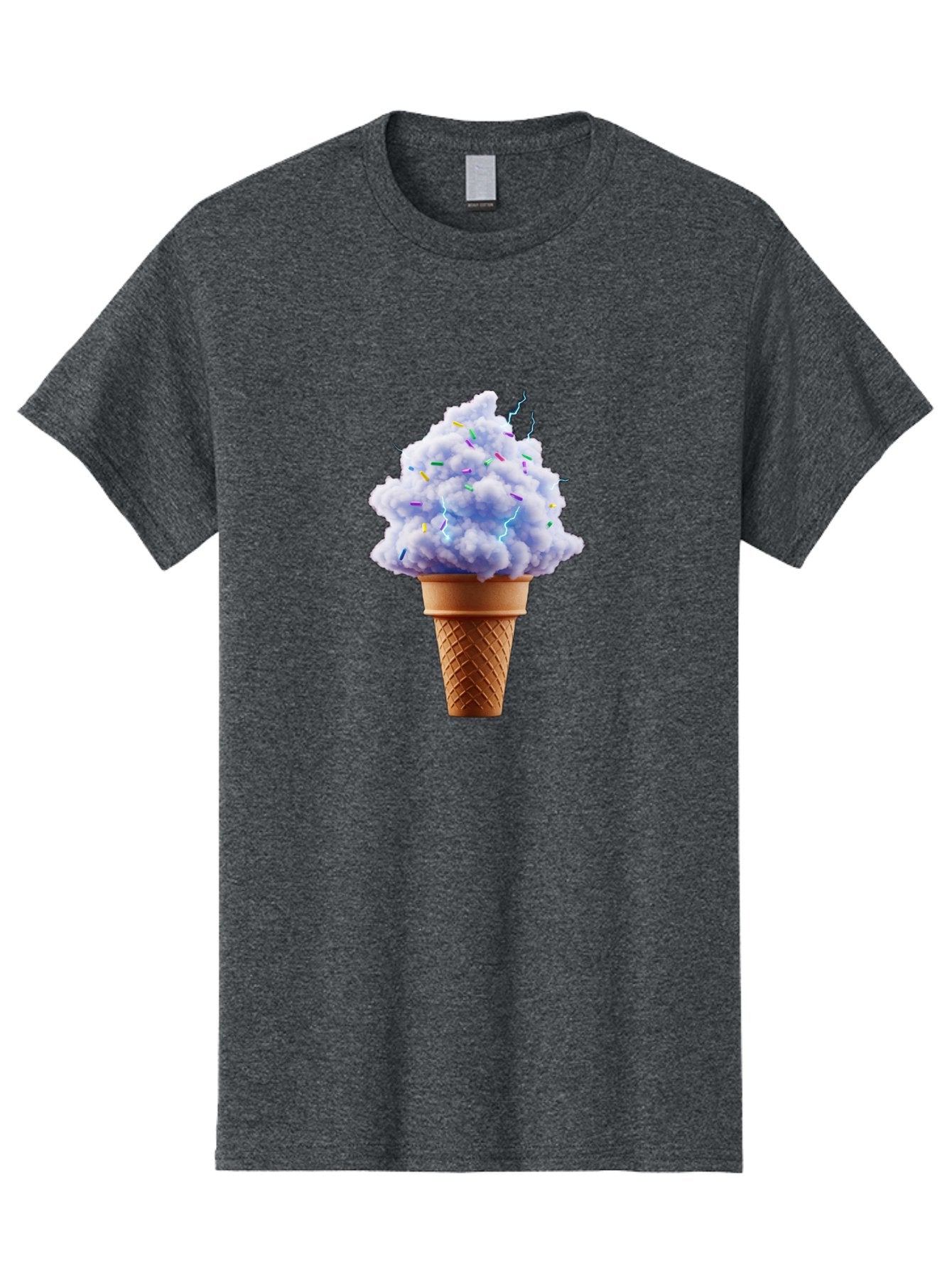 Ice-Cream-Cone-4 Men'S Graphic Tee, 100% Cotton, Comfortable Casual Summer Wear, Machine Washable, Ice Cream Cone, Pastel Colors, Colorful Sprinkles, Fluffy Texture, Sweet Treat, Desserts, Summer Fun, Ice Cream Lover, Creative Food Art Baa865 13