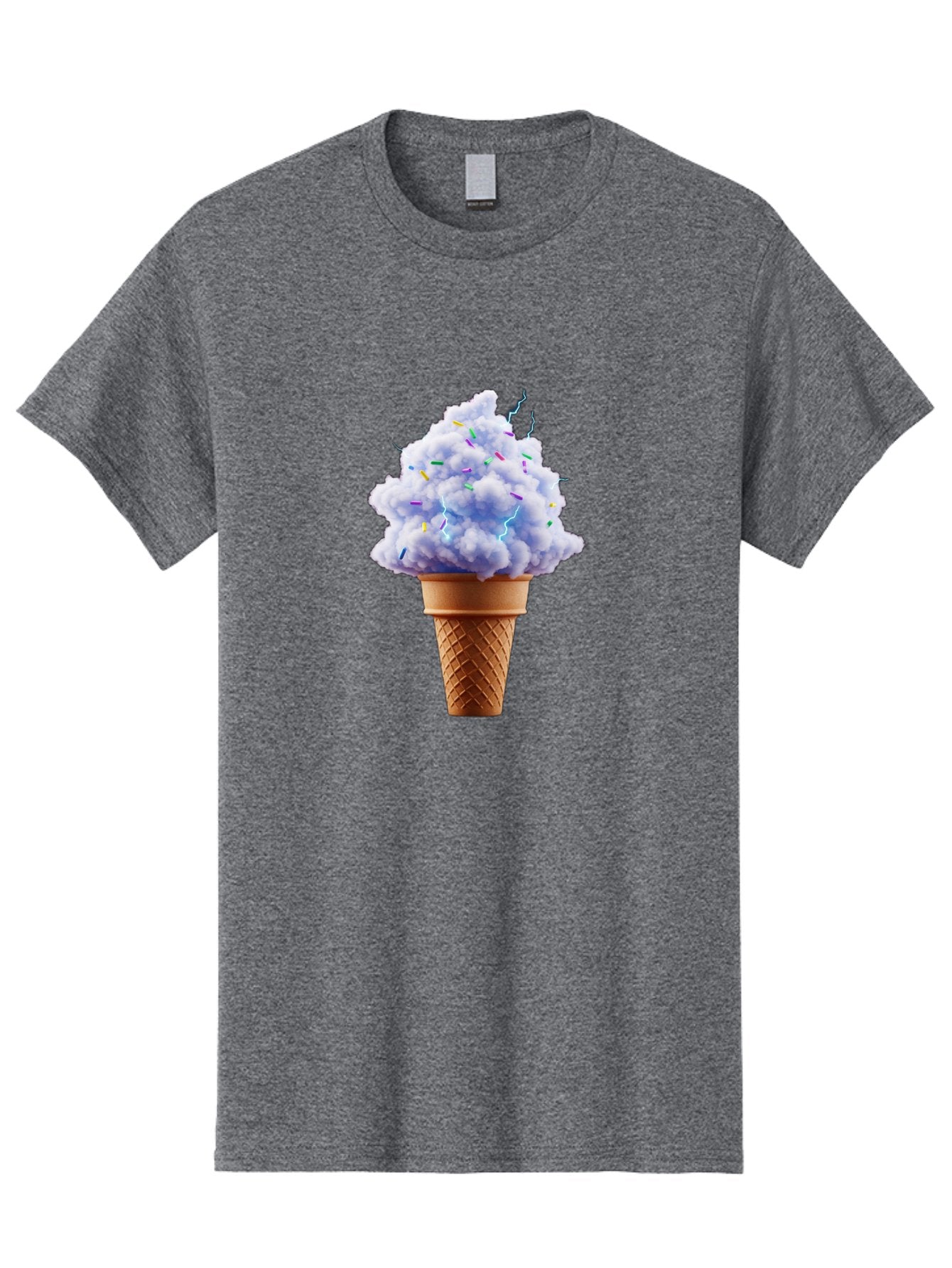 Ice-Cream-Cone-4 Men'S Graphic Tee, 100% Cotton, Comfortable Casual Summer Wear, Machine Washable, Ice Cream Cone, Pastel Colors, Colorful Sprinkles, Fluffy Texture, Sweet Treat, Desserts, Summer Fun, Ice Cream Lover, Creative Food Art Baa865 8
