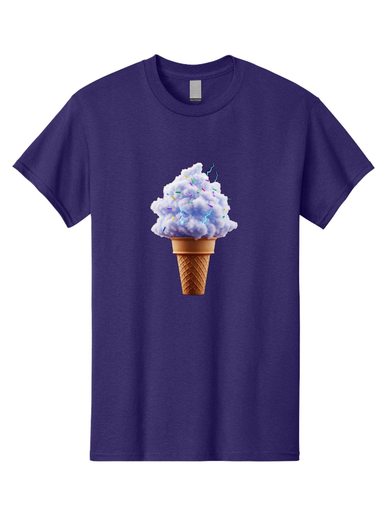 Ice-Cream-Cone-4 Men'S Graphic Tee, 100% Cotton, Comfortable Casual Summer Wear, Machine Washable, Ice Cream Cone, Pastel Colors, Colorful Sprinkles, Fluffy Texture, Sweet Treat, Desserts, Summer Fun, Ice Cream Lover, Creative Food Art Baa865 12