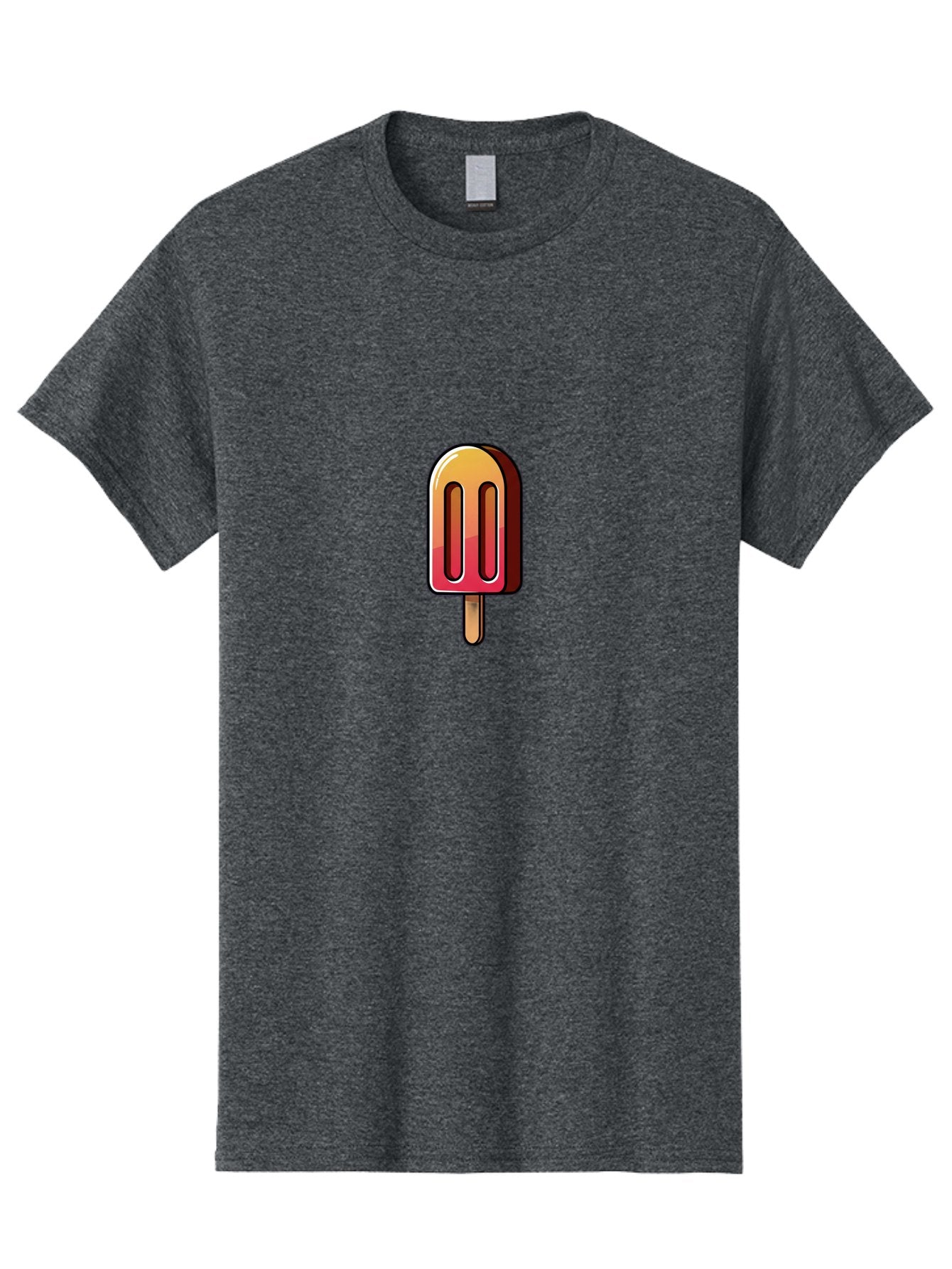 Ice-Popsicle Men'S Graphic Tee, 100% Cotton, Comfortable Casual Summer Wear, Machine Washable, Ice Popsicle, Summer Treat, Colorful Dessert, Refreshing Snack, Ice Cream On A Stick, Sweet Indulgence, Cold Pleasure, Fruity Flavor Baa879