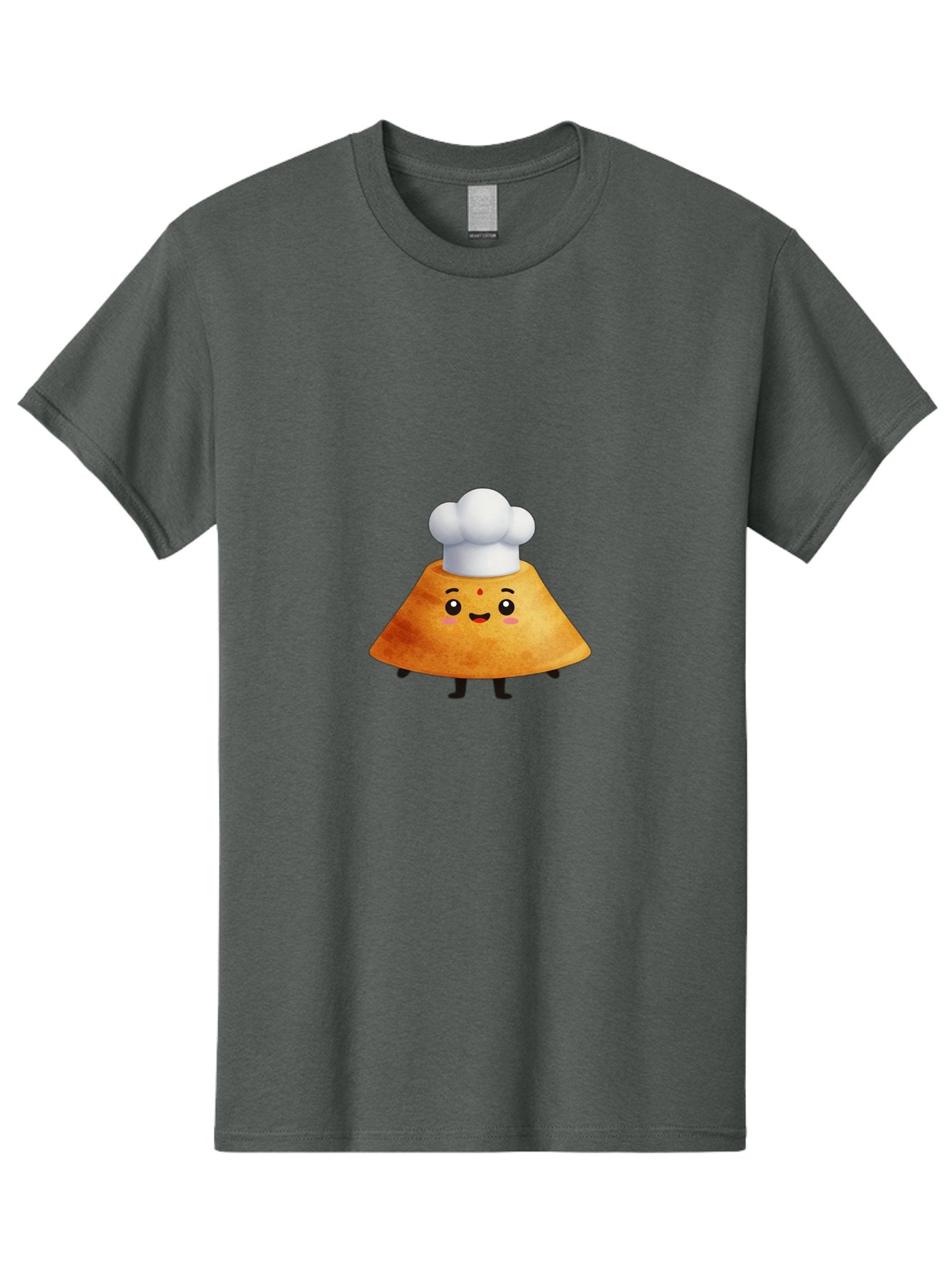 Idli-Character Men'S Graphic Tee, 100% Cotton, Comfortable Casual Summer Wear, Machine Washable, Cartoonish Representation, Sambar Vada Masala, South Indian Cuisine, Cute Character, Chef Hat, Traditional Dish, Vada, South Indian Food Baa880 3