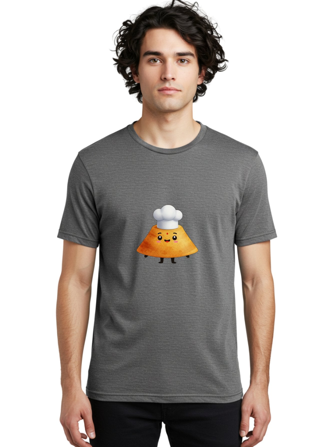 Idli-Character Men'S Graphic Tee, 100% Cotton, Comfortable Casual Summer Wear, Machine Washable, Cartoonish Representation, Sambar Vada Masala, South Indian Cuisine, Cute Character, Chef Hat, Traditional Dish, Vada, South Indian Food Baa880 29