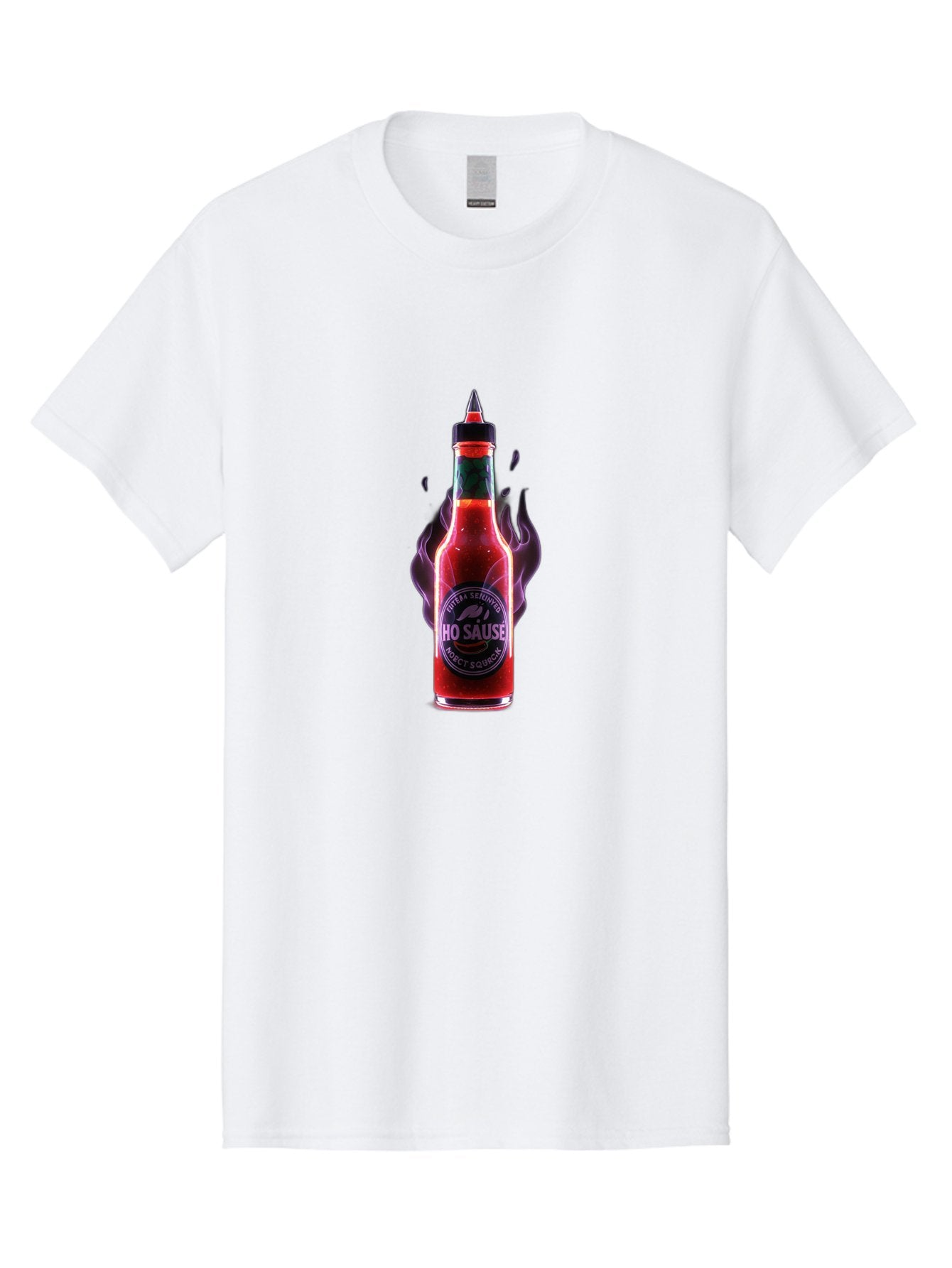 Iho-Sause Men'S Graphic Tee, 100% Cotton, Comfortable Casual Summer Wear, Machine Washable, Hot Sauce, Chili Pepper, Spicy Condiment, Red Sauce, Hot And Spicy, Fiery Flavor, Gourmet Hot Sauce, Condiment Bottle, Sauce Bottle, Chili Sauce, Baa881 3