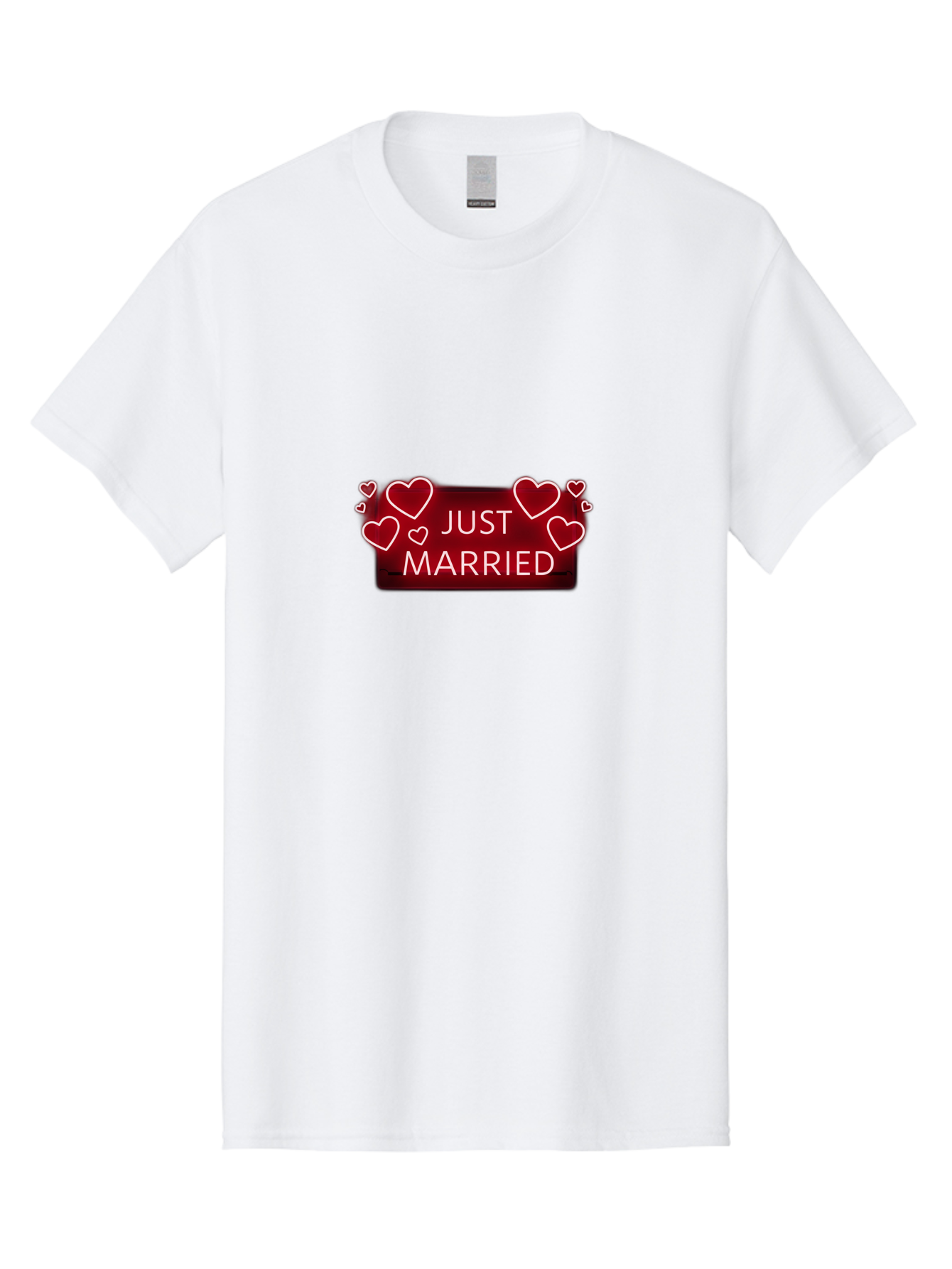Just-Married-6 Men'S Graphic Tee, 100% Cotton, Comfortable Casual Summer Wear, Machine Washable, Marriage Celebration, Wedding Day, Just Married Sign, Red Hearts, Love Symbol, Valentines Day Gift, Romance, Wedding Decor Baa890 19