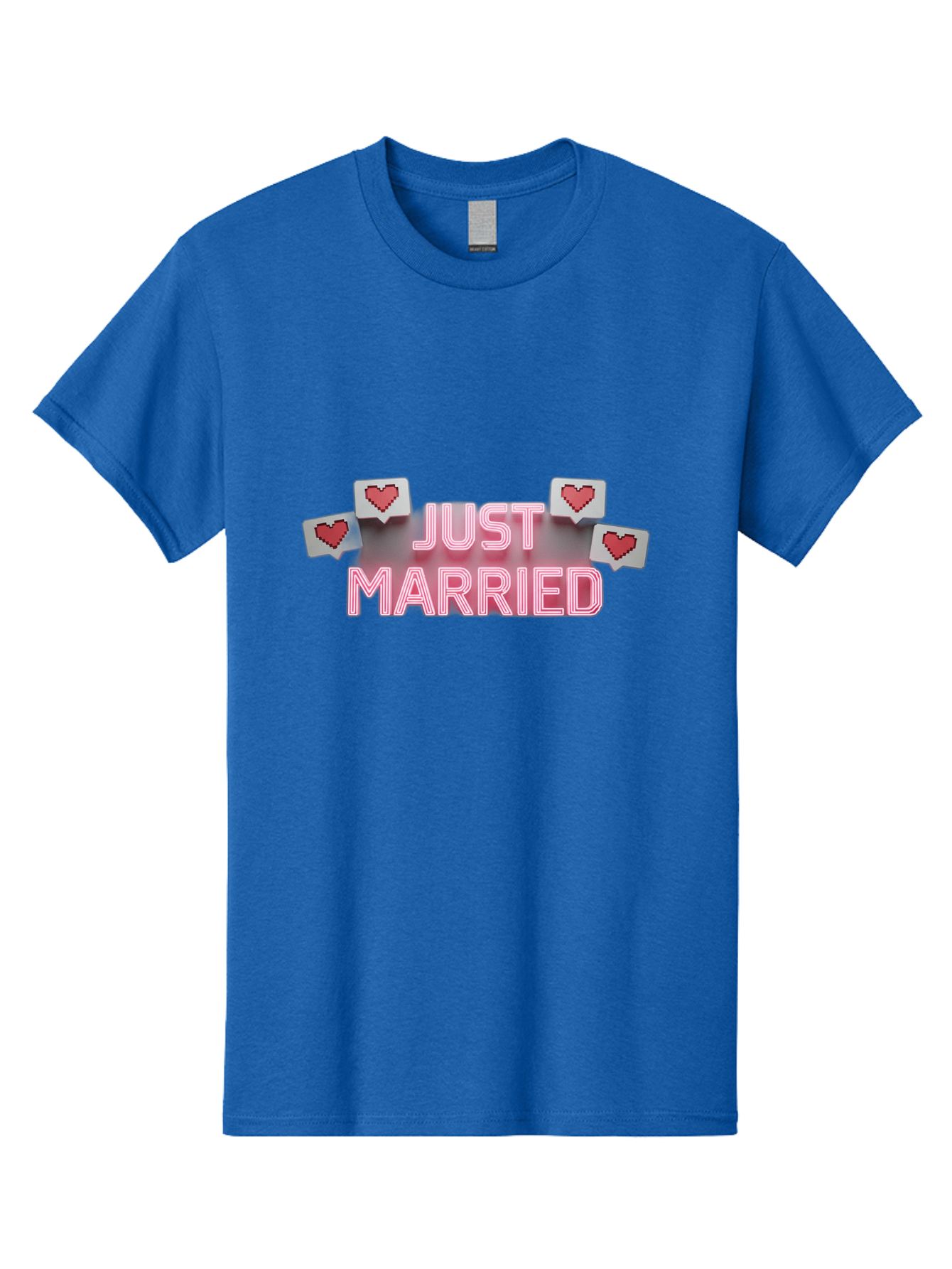 Just-Married-7 Men'S Graphic Tee, 100% Cotton, Comfortable Casual Summer Wear, Machine Washable, Just Married, Love Is In The Air, Heart-Shaped Notifications, Red Hearts, Wedding Celebration, Newlyweds, Marriage Bliss, Love Icons Baa891 13