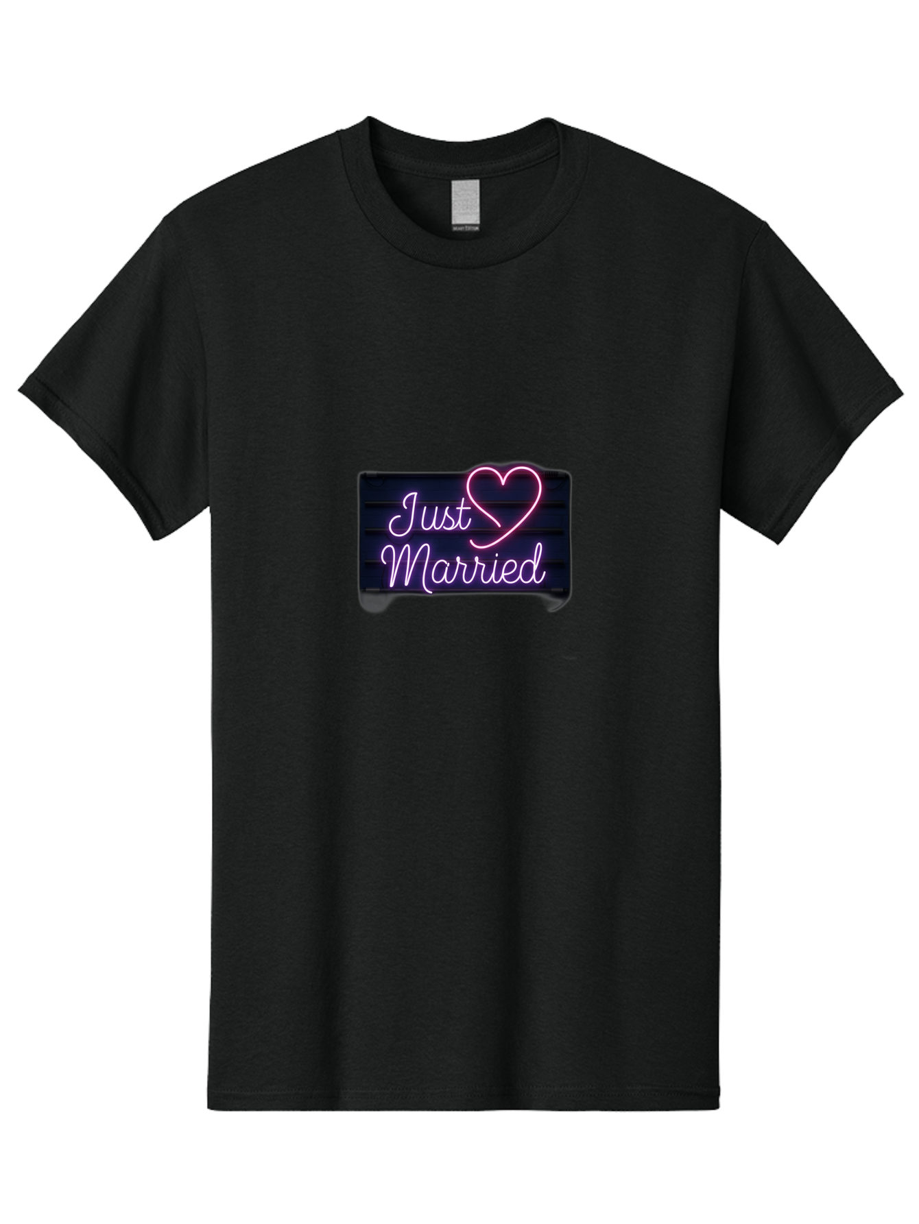 Just-Married-8 Men'S Graphic Tee, 100% Cotton, Comfortable Casual Summer Wear, Machine Washable, Neon Sign, Just Married, Wedding Decor, Love Heart, Pink Neon, Marriage Celebration, Wedding Signage, Romantic Decor, Party Decoration, Baa892 29