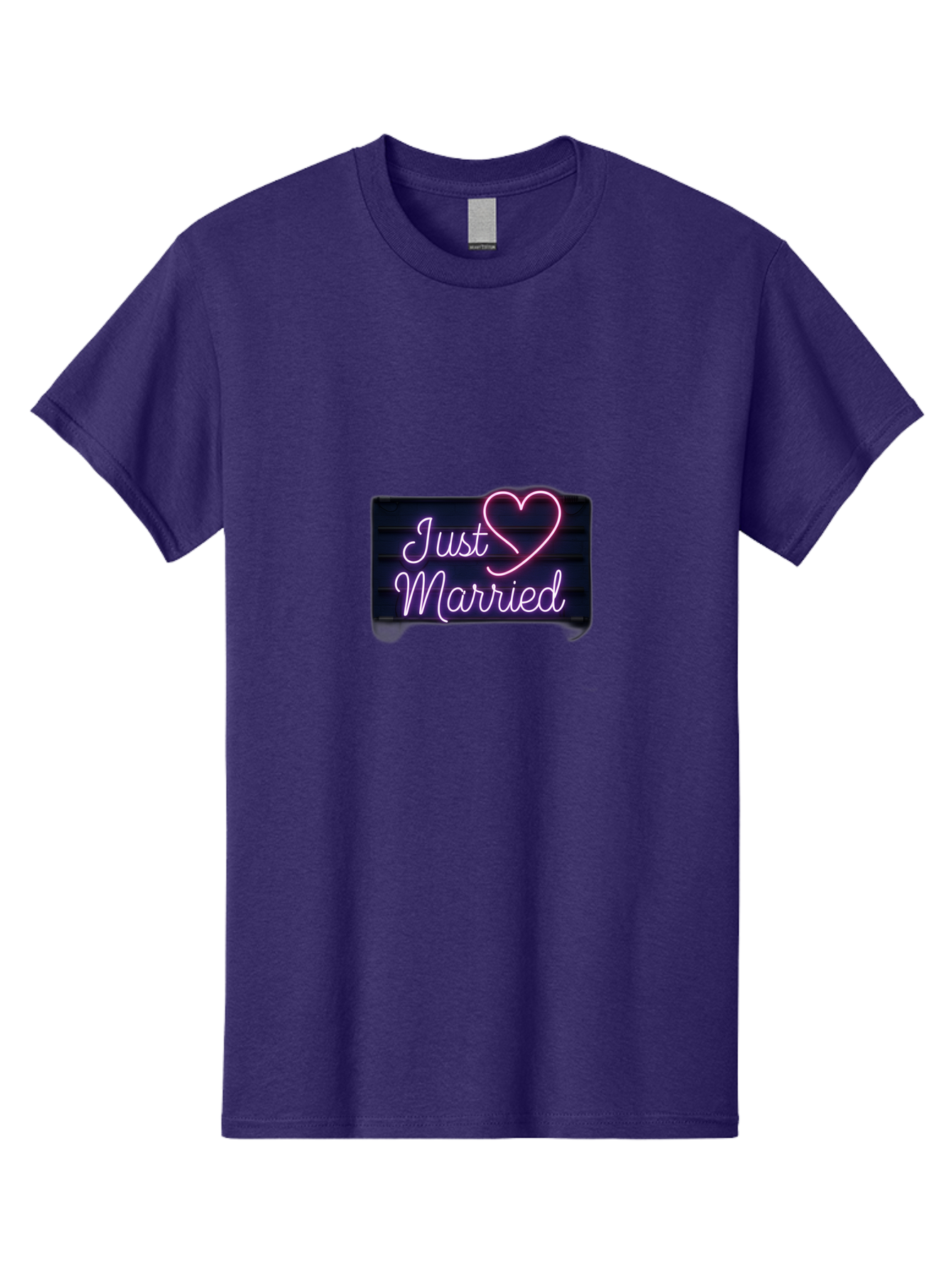 Just-Married-8 Men'S Graphic Tee, 100% Cotton, Comfortable Casual Summer Wear, Machine Washable, Neon Sign, Just Married, Wedding Decor, Love Heart, Pink Neon, Marriage Celebration, Wedding Signage, Romantic Decor, Party Decoration, Baa892 27