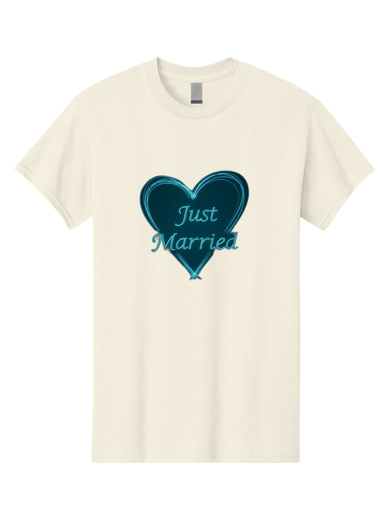 Just-Married-9 Men'S Graphic Tee, 100% Cotton, Comfortable Casual Summer Wear, Machine Washable, Wedding Heart, Love Symbol, Just Married Sign, Blue Heart Graphic, Cursive Text, Newlyweds, Marriage Celebration, Heart Shape Baa893 8