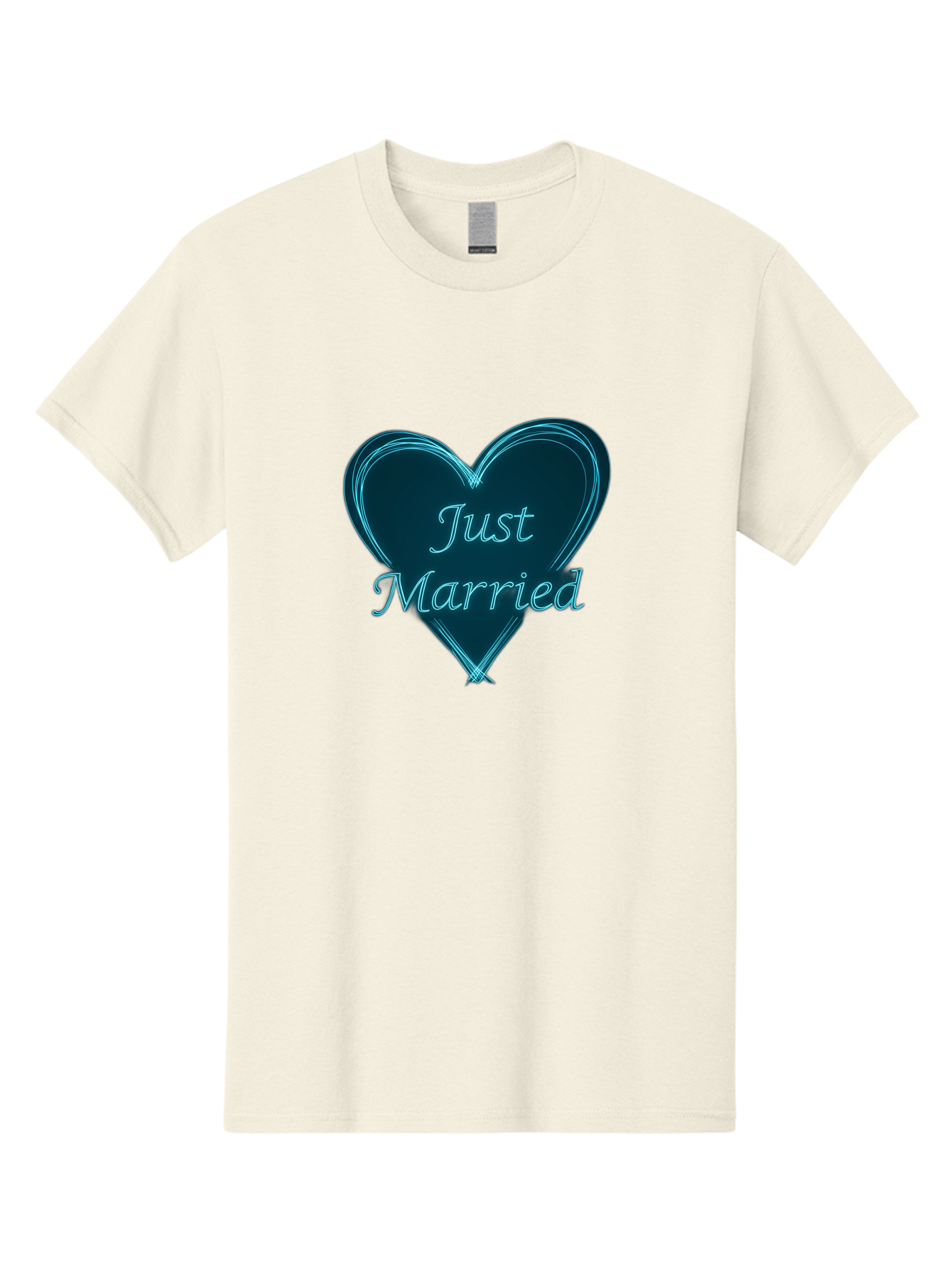 Just-Married-9 Men'S Graphic Tee, 100% Cotton, Comfortable Casual Summer Wear, Machine Washable, Wedding Heart, Love Symbol, Just Married Sign, Blue Heart Graphic, Cursive Text, Newlyweds, Marriage Celebration, Heart Shape Baa893 11