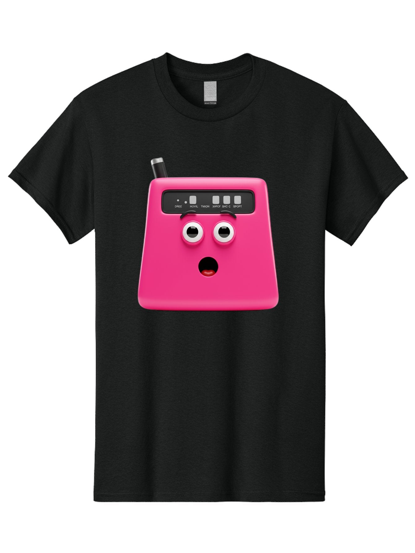 Kandou-Robot Men'S Graphic Tee, 100% Cotton, Comfortable Casual Summer Wear, Machine Washable, Pink Robot, Cute Face, Control Panel, Futuristic, Robotic Eyes, Tech Gadget, Innovative Design, Robotics, Electronic Device, Modern Technology Baa896